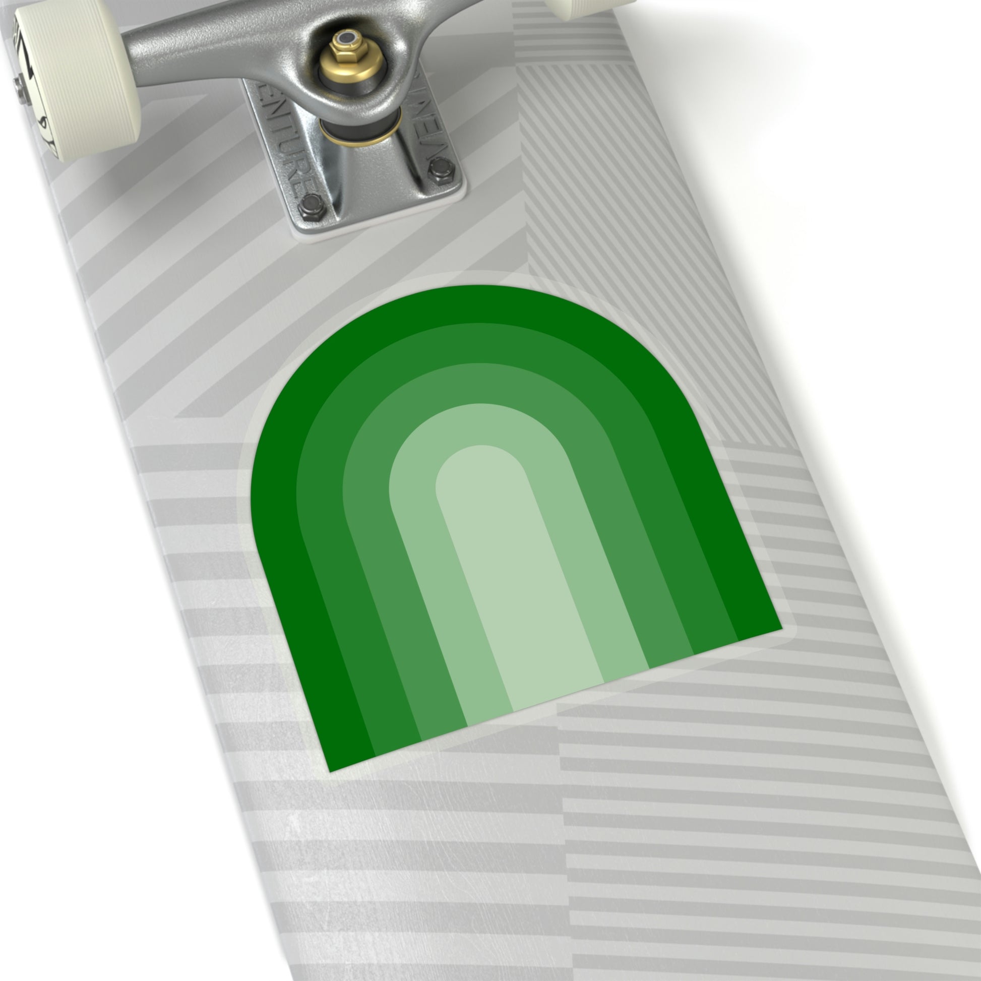 Green Gradient Rainbow Vinyl Kiss-Cut Sticker - BowsAndArtsDesigns