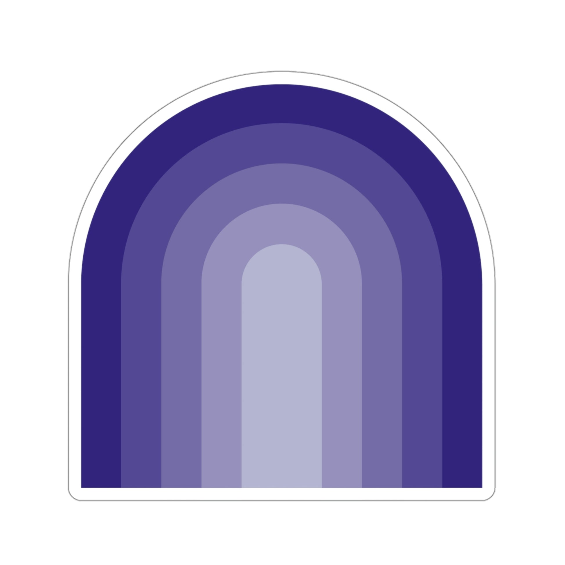 Purple Gradient Rainbow Vinyl Kiss-Cut Sticker - BowsAndArtsDesigns