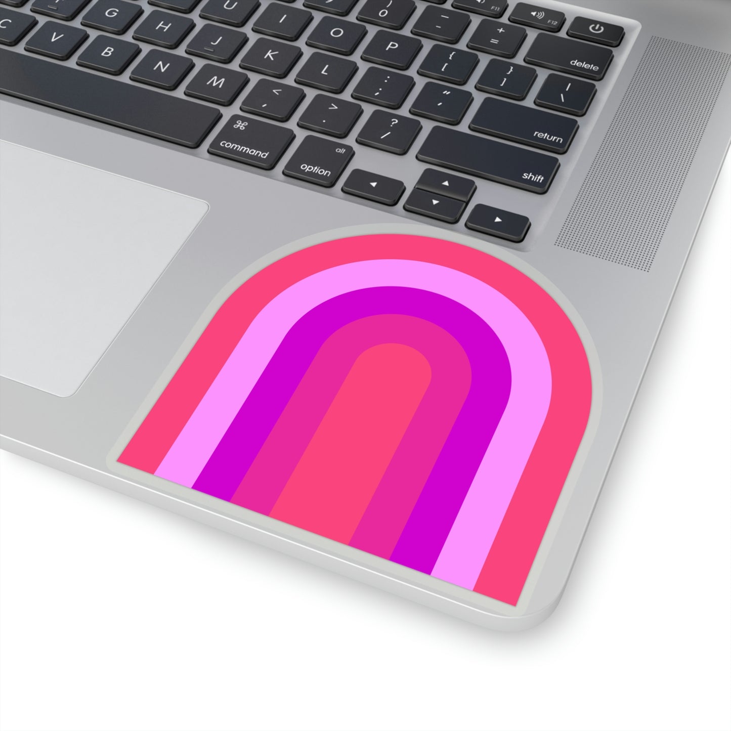 Hot Pink Rainbow Vinyl Kiss-Cut Sticker - BowsAndArtsDesigns