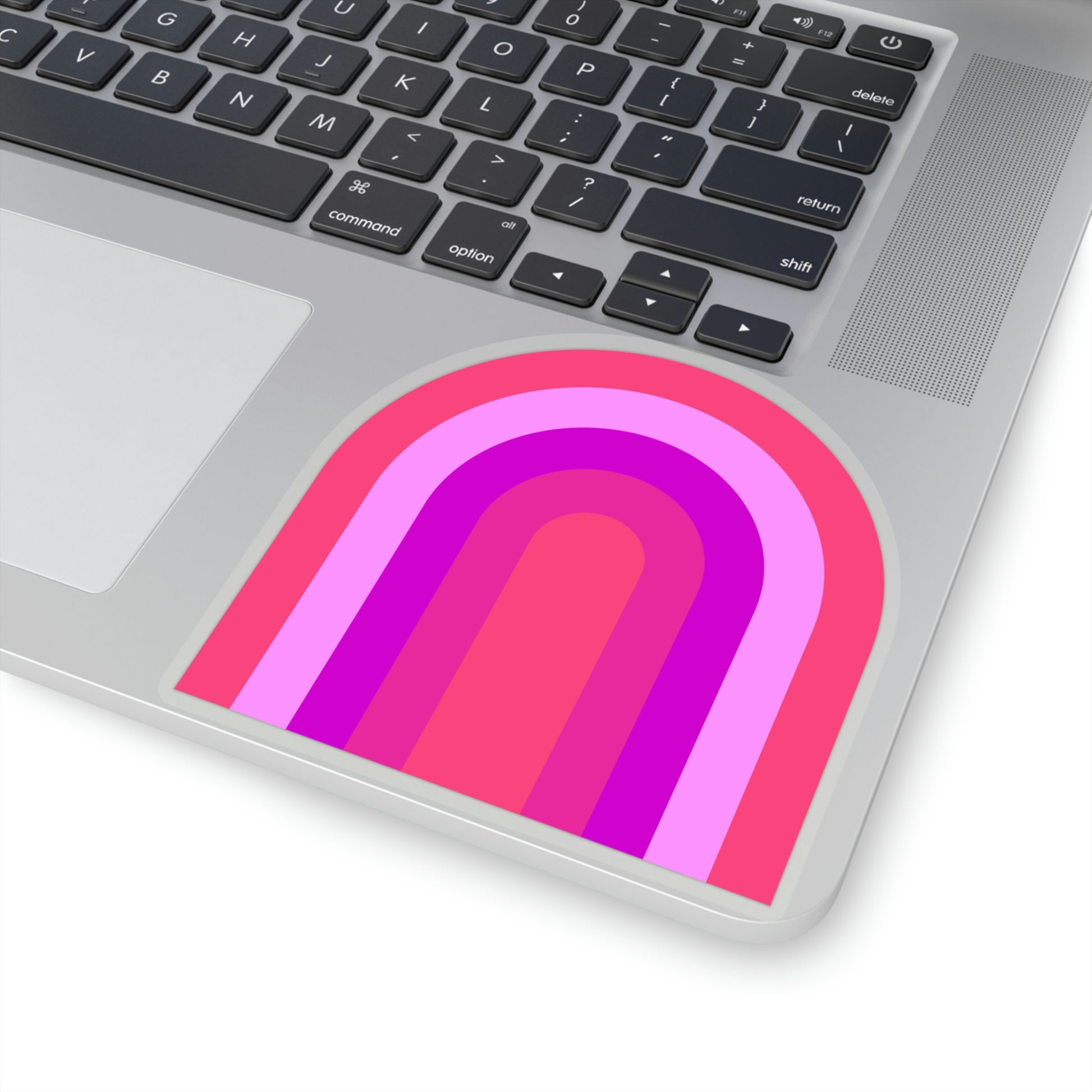 Hot Pink Rainbow Vinyl Kiss-Cut Sticker - BowsAndArtsDesigns