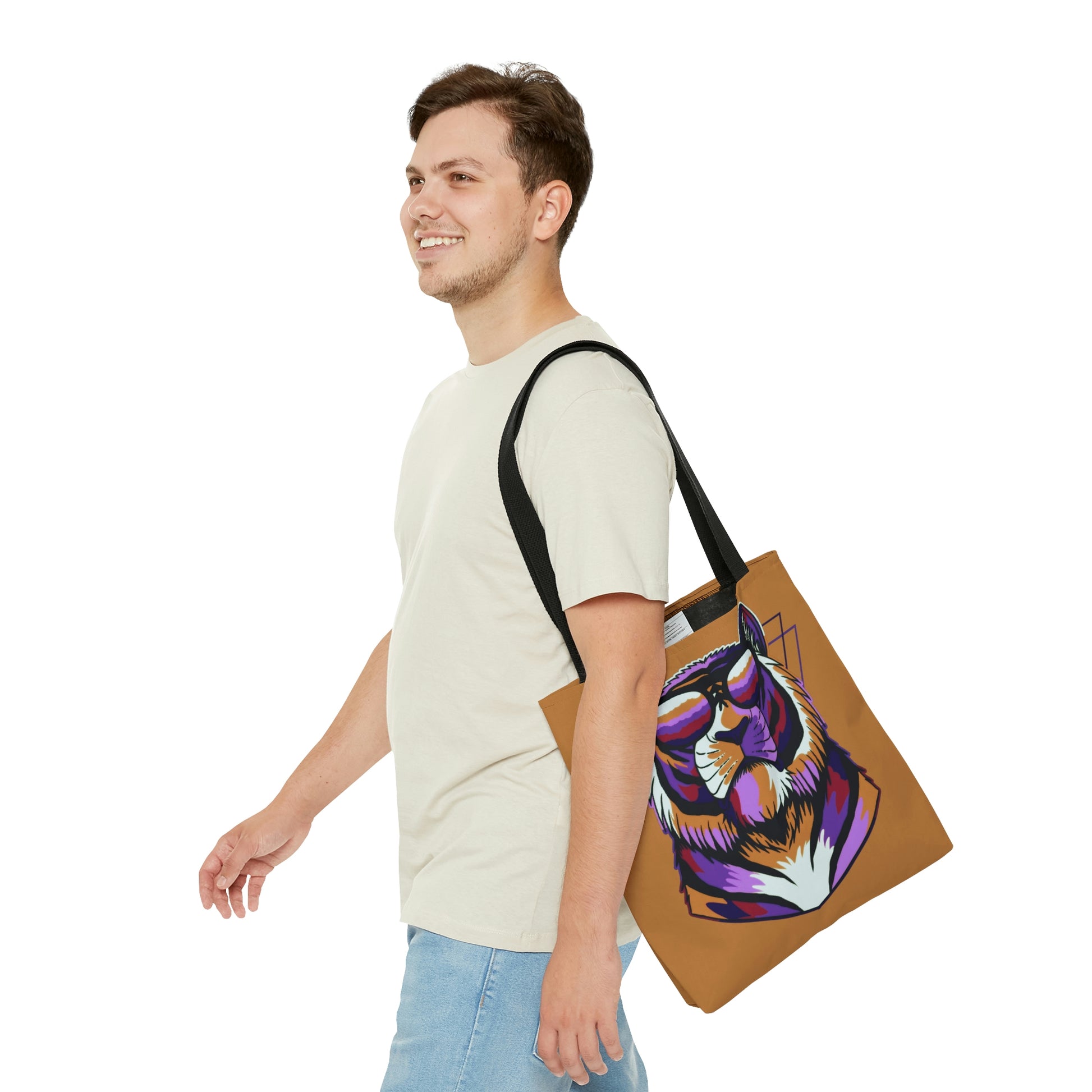 Tundra Tiger Sunnies Canvas Tote Bag - BowsAndArtsDesigns