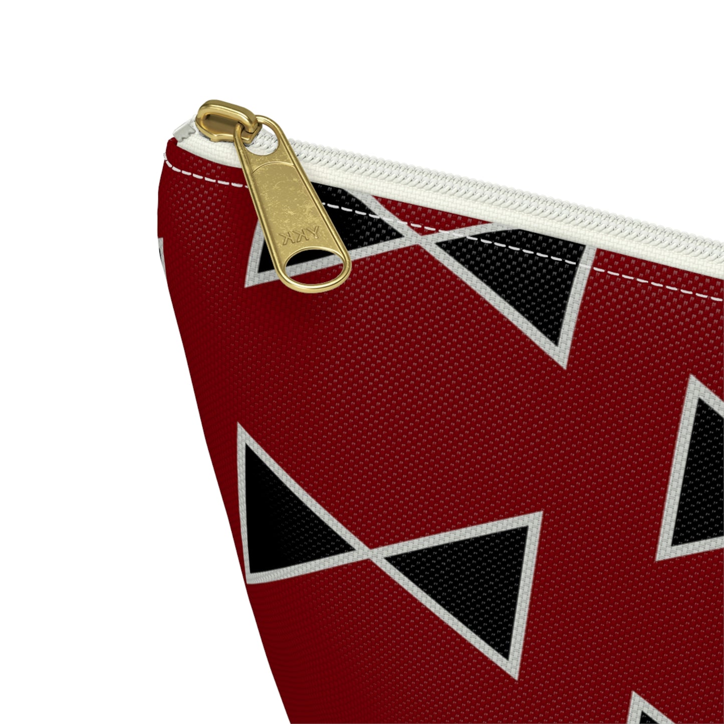Black & Garnet Maroon Bows Accessory Pouch with T-bottom