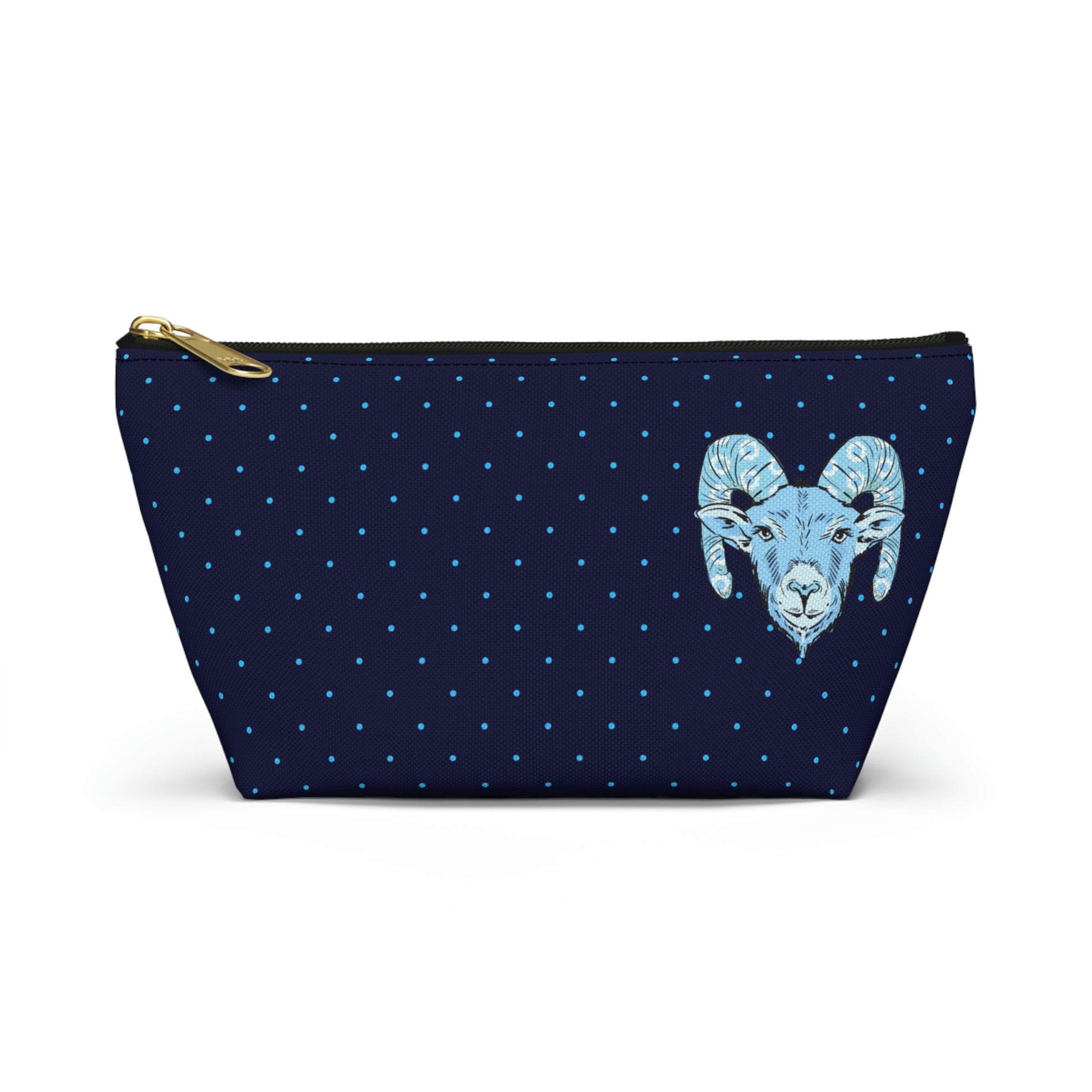 Blue Ram Accessory Pouch with T-bottom - BowsAndArtsDesigns
