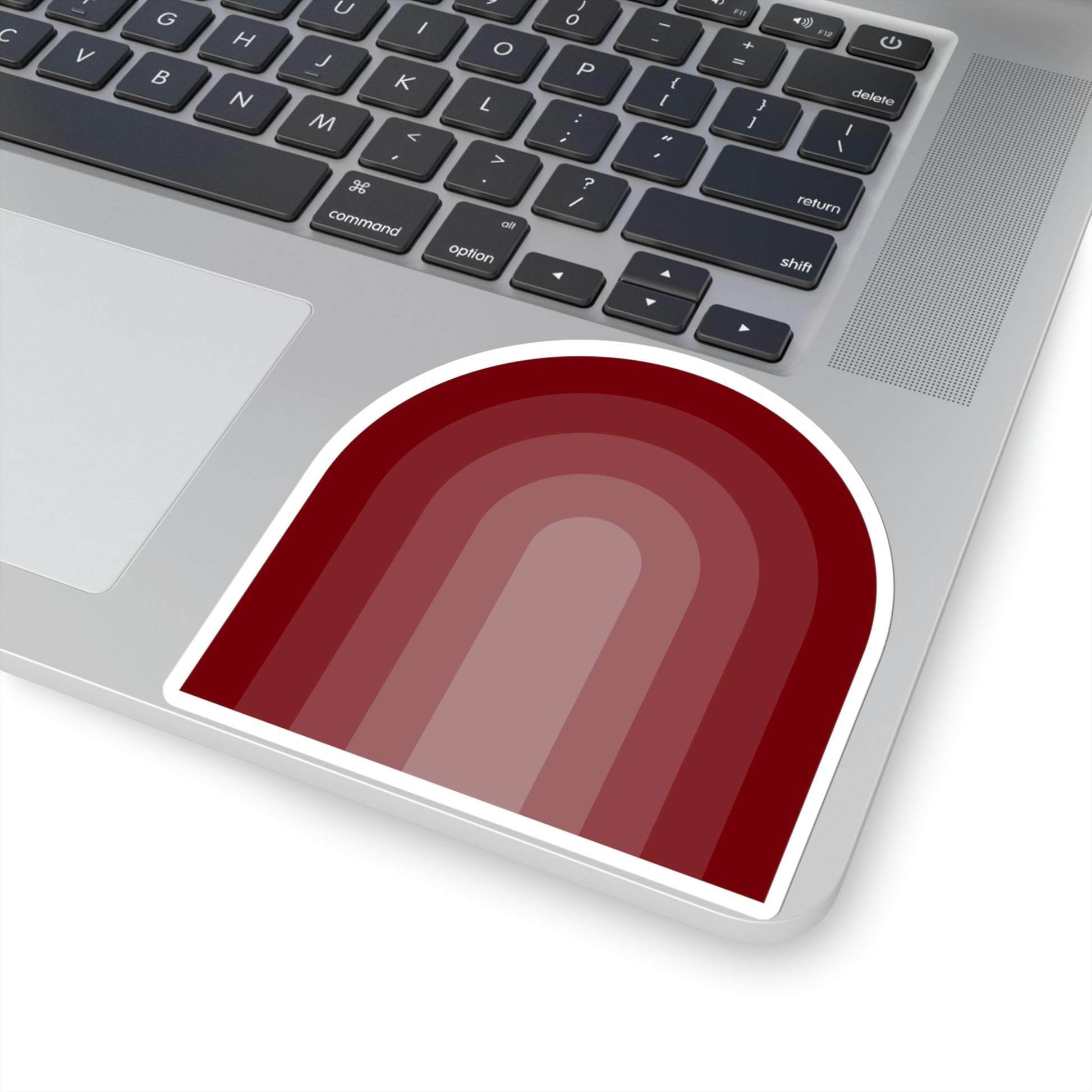 Garnet Maroon Gradient Rainbow Vinyl Kiss-Cut Sticker - BowsAndArtsDesigns