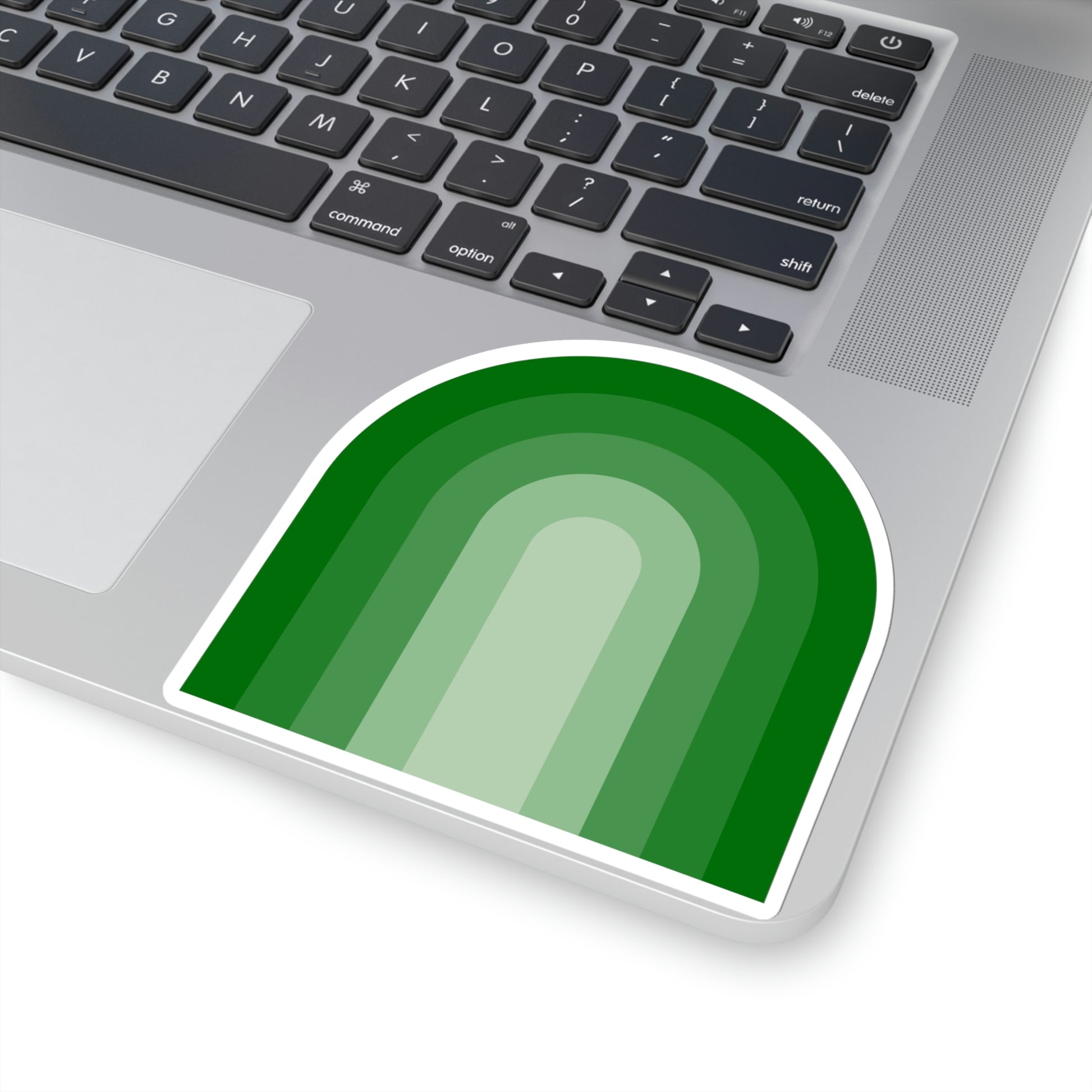 Green Gradient Rainbow Vinyl Kiss-Cut Sticker - BowsAndArtsDesigns