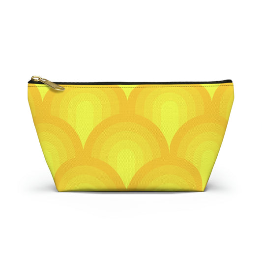 Yellow & Gold Gradient Rainbow Accessory Pouch with T-bottom - BowsAndArtsDesigns
