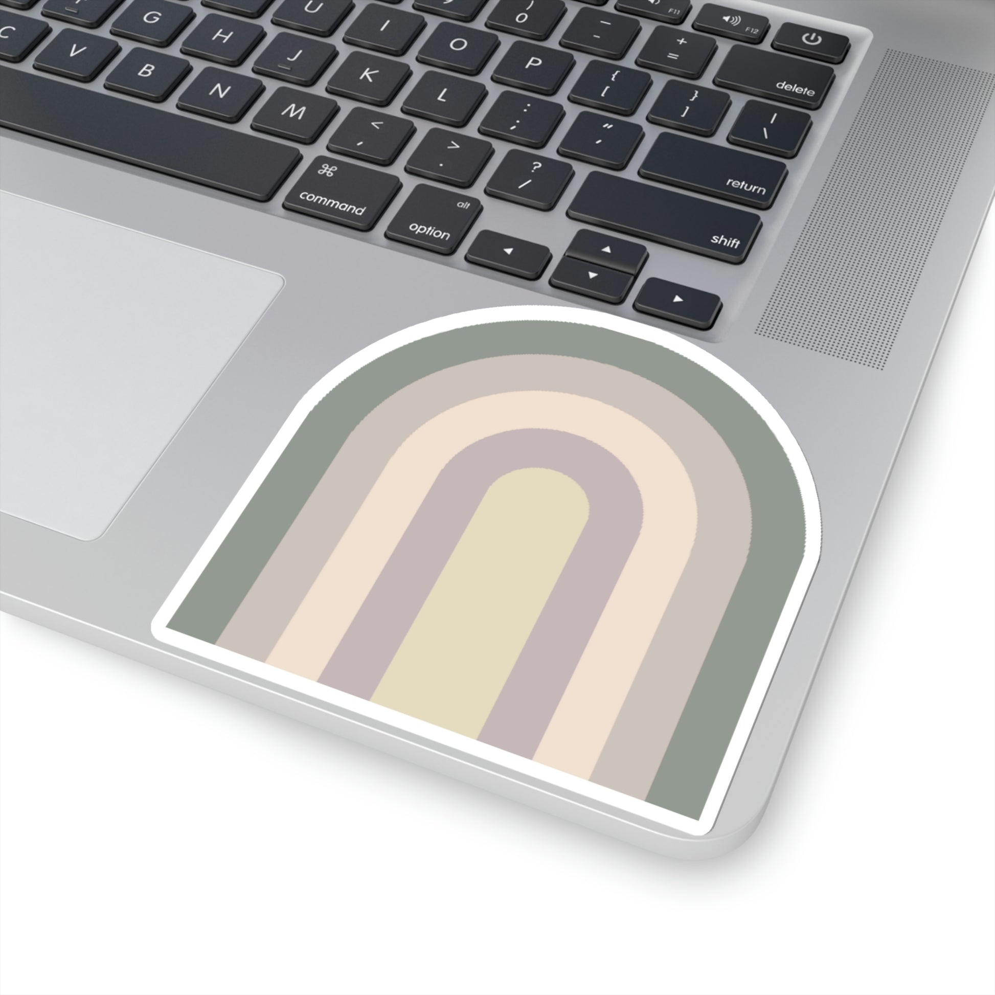 Gray Tone Rainbow Vinyl Kiss-Cut Sticker - BowsAndArtsDesigns