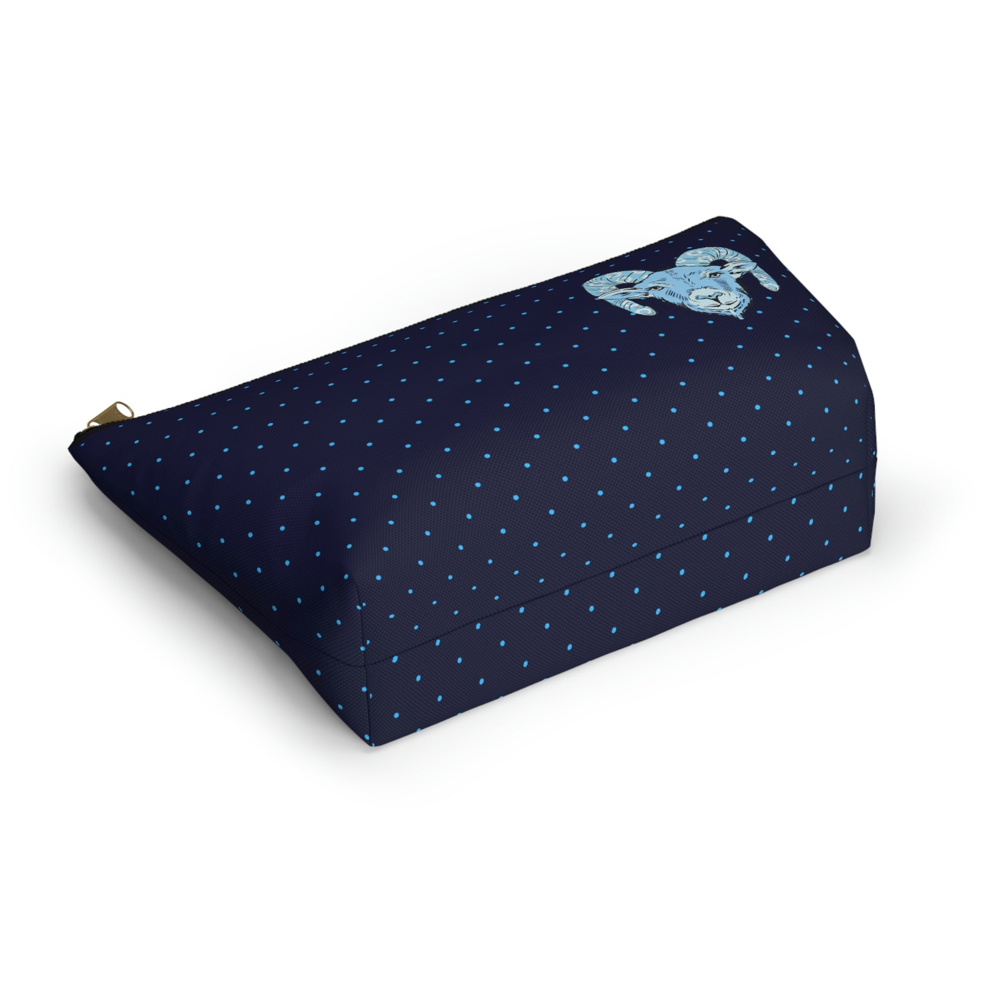 Blue Ram Accessory Pouch with T-bottom - BowsAndArtsDesigns