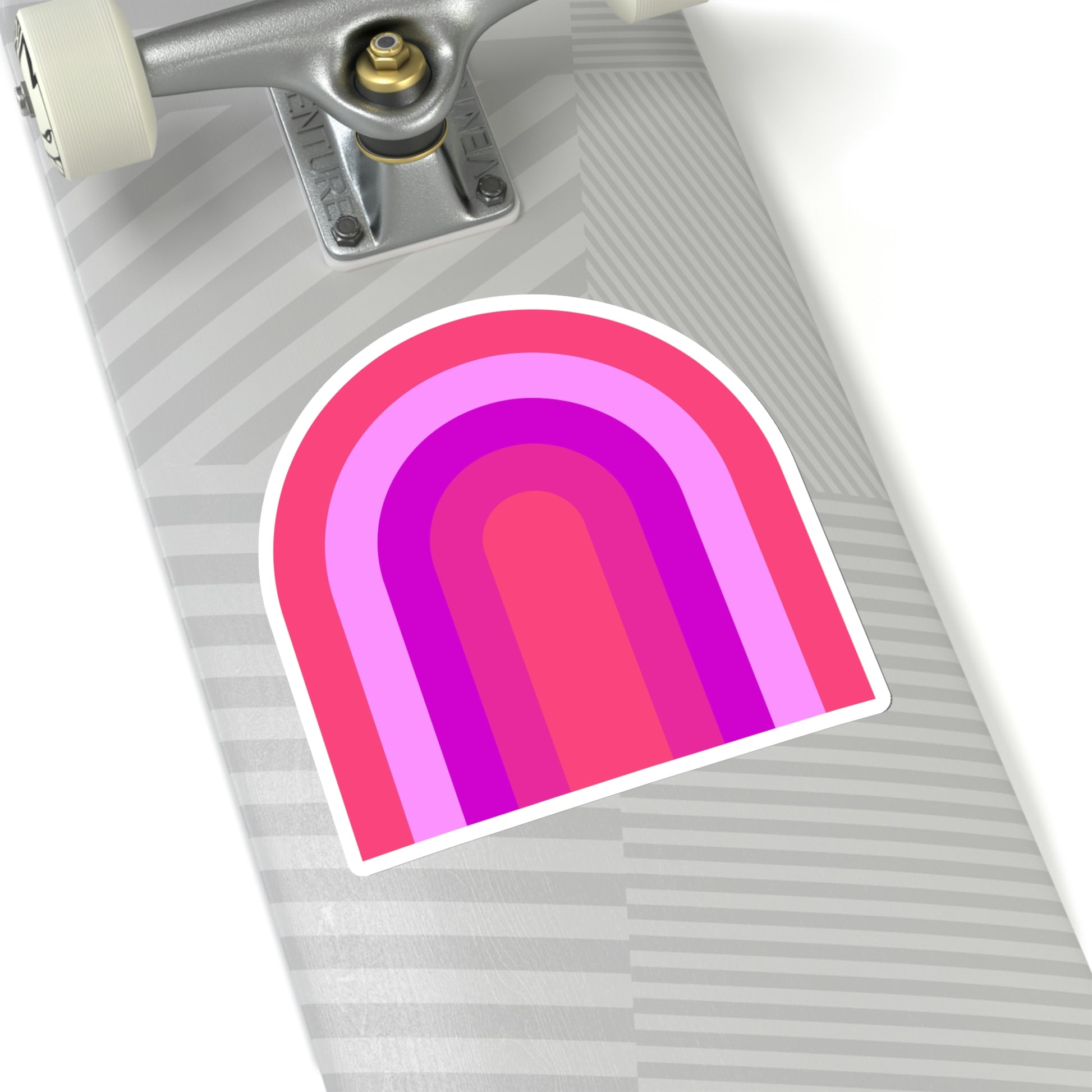 Hot Pink Rainbow Vinyl Kiss-Cut Sticker - BowsAndArtsDesigns