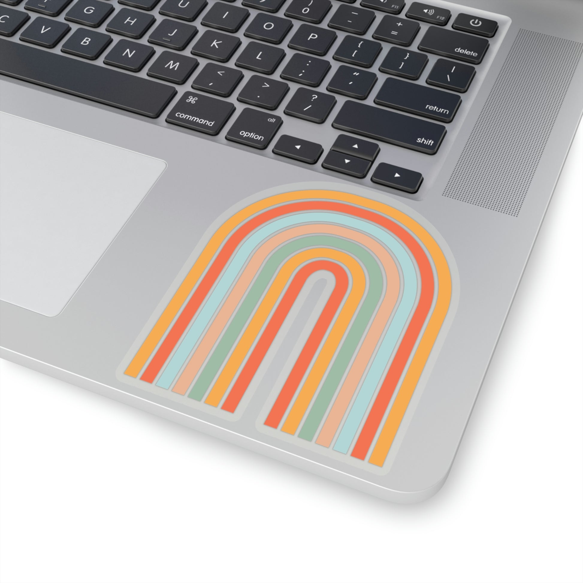 Retro Rainbow Kiss-Cut Sticker - BowsAndArtsDesigns