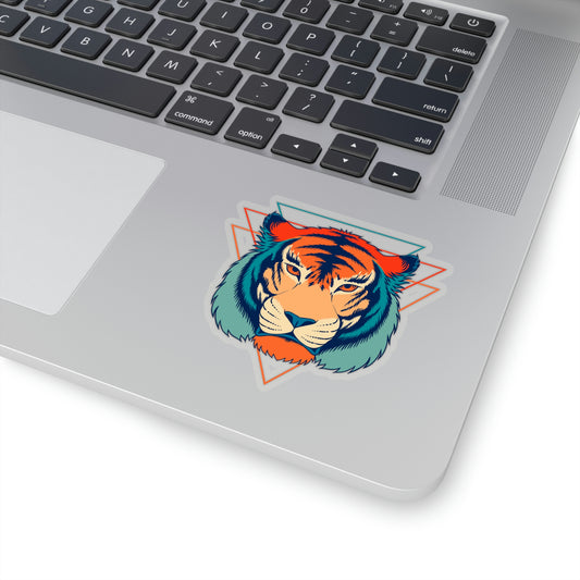 Turquoise Tiger Kiss-Cut Sticker - BowsAndArtsDesigns