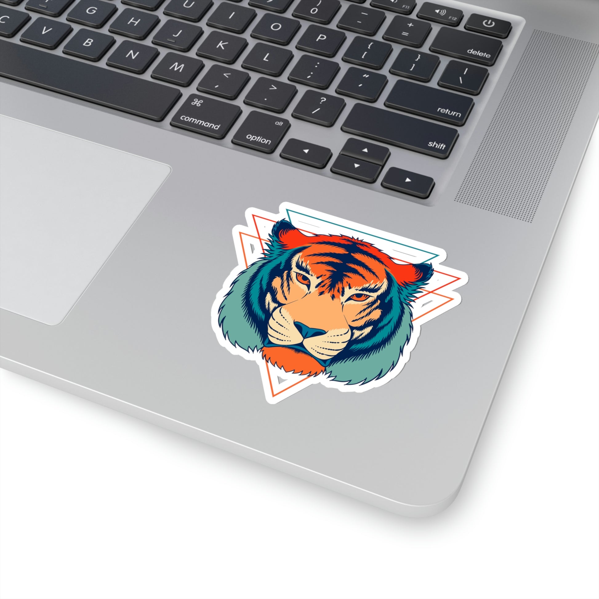 Turquoise Tiger Kiss-Cut Sticker - BowsAndArtsDesigns