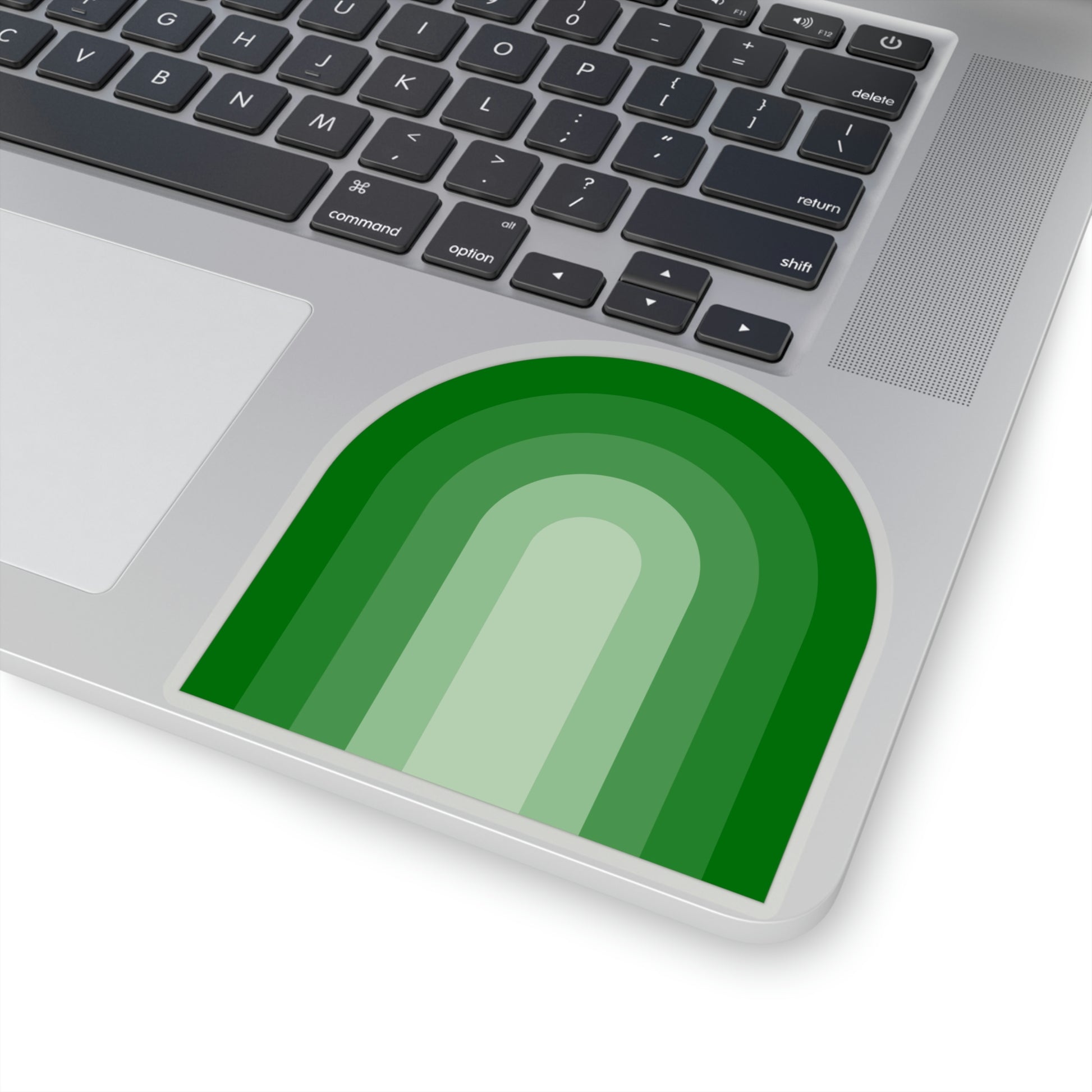 Green Gradient Rainbow Vinyl Kiss-Cut Sticker - BowsAndArtsDesigns