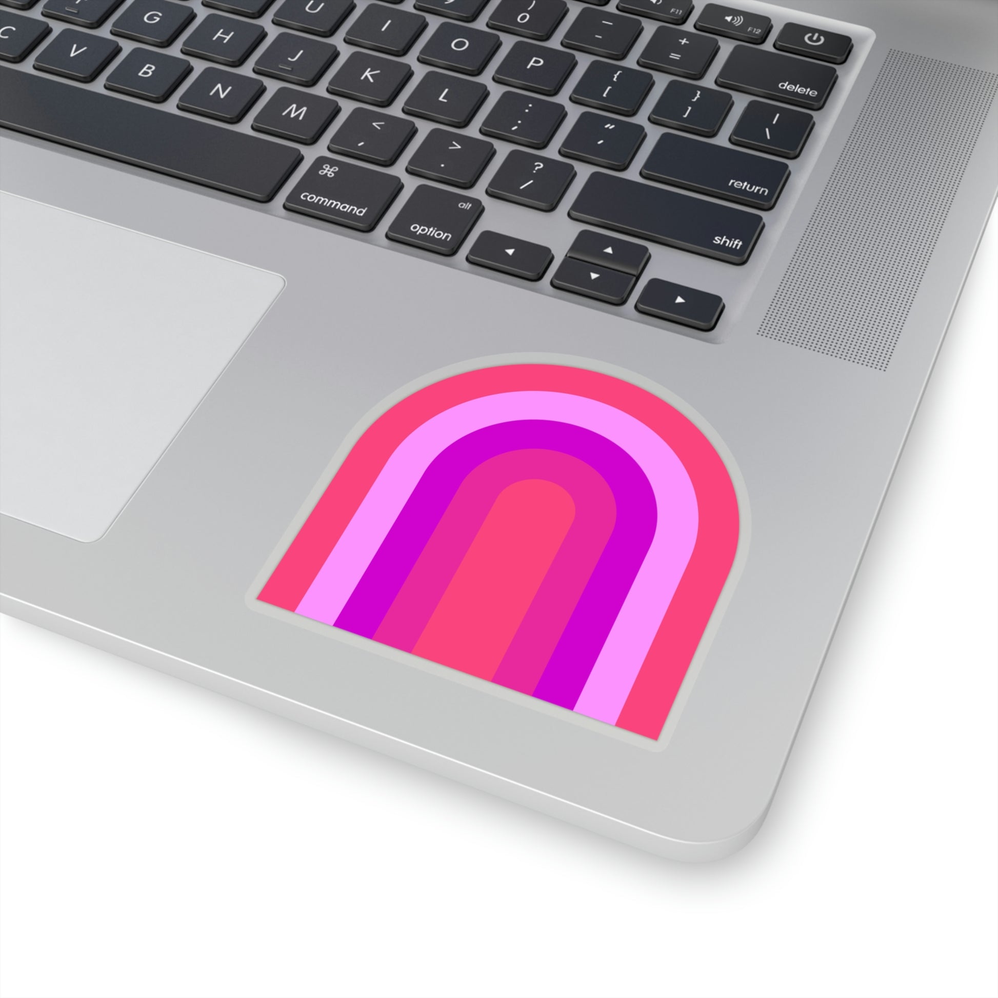 Hot Pink Rainbow Vinyl Kiss-Cut Sticker - BowsAndArtsDesigns