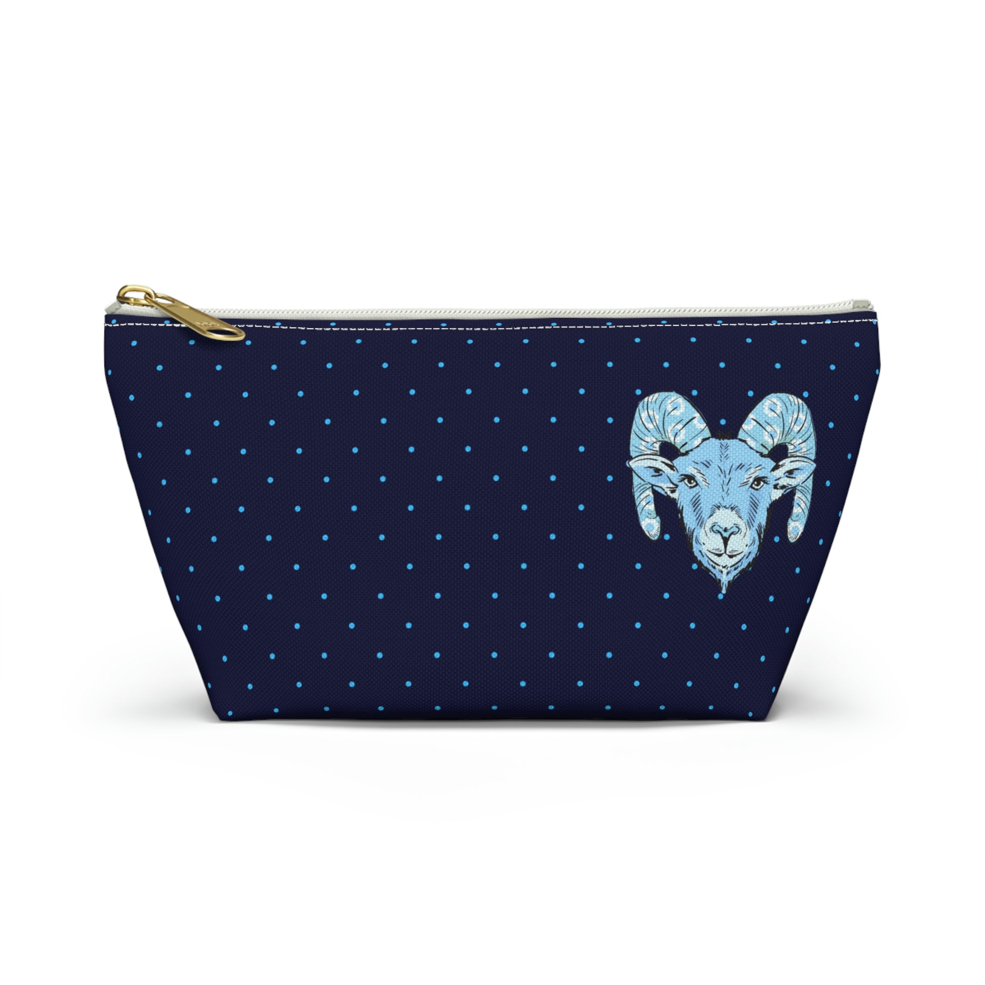 Blue Ram Accessory Pouch with T-bottom - BowsAndArtsDesigns