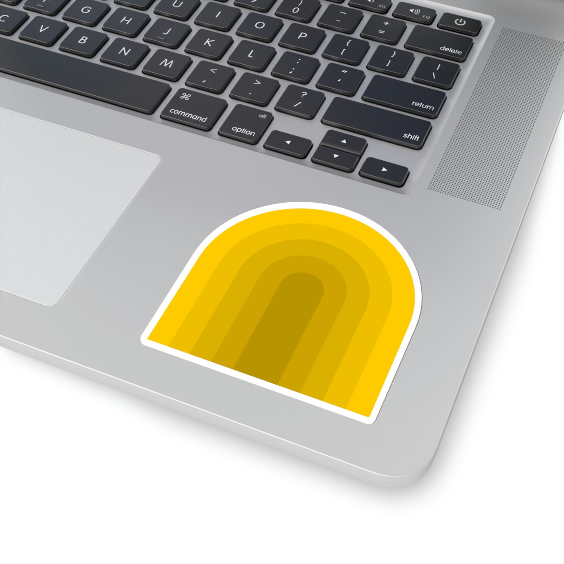 Yellow & Gold Gradient Rainbow Vinyl Kiss-Cut Sticker - BowsAndArtsDesigns