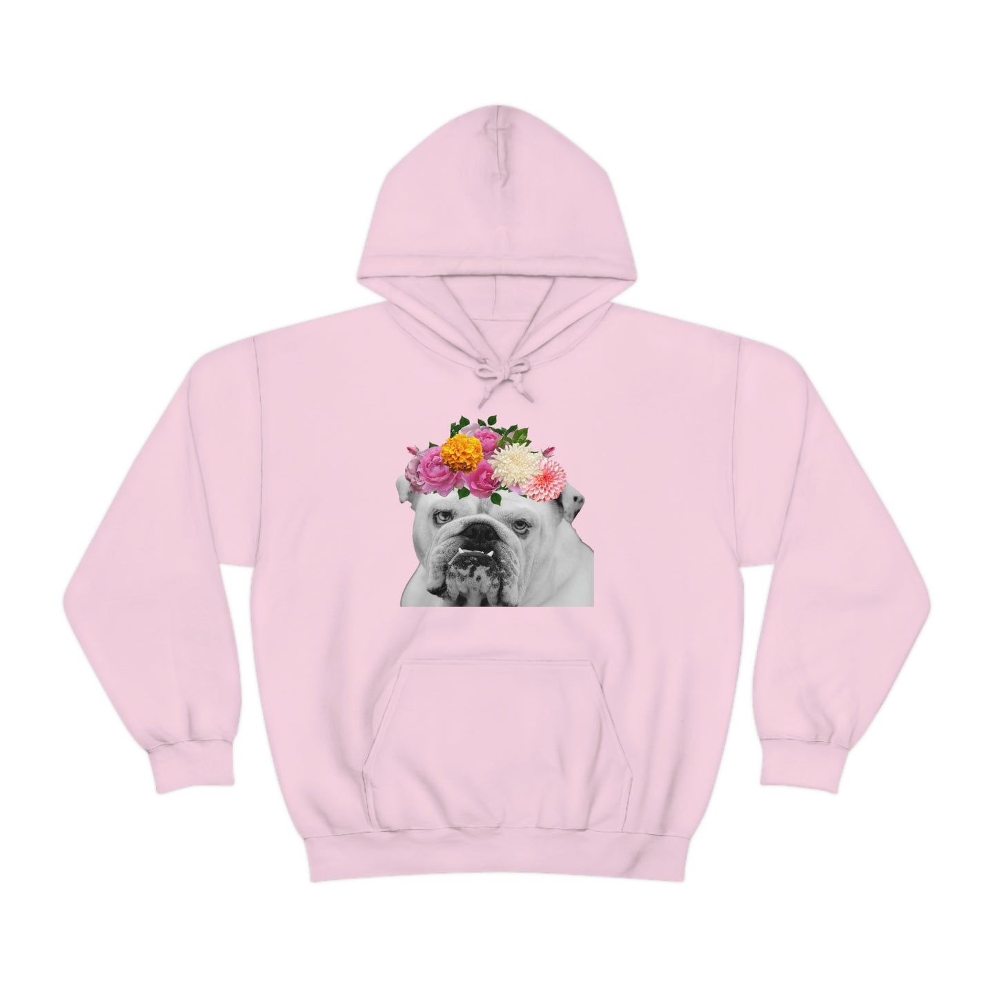 Very Pretty Bulldog Flower Crown Hoodie | Multiple Colors - BowsAndArtsDesigns