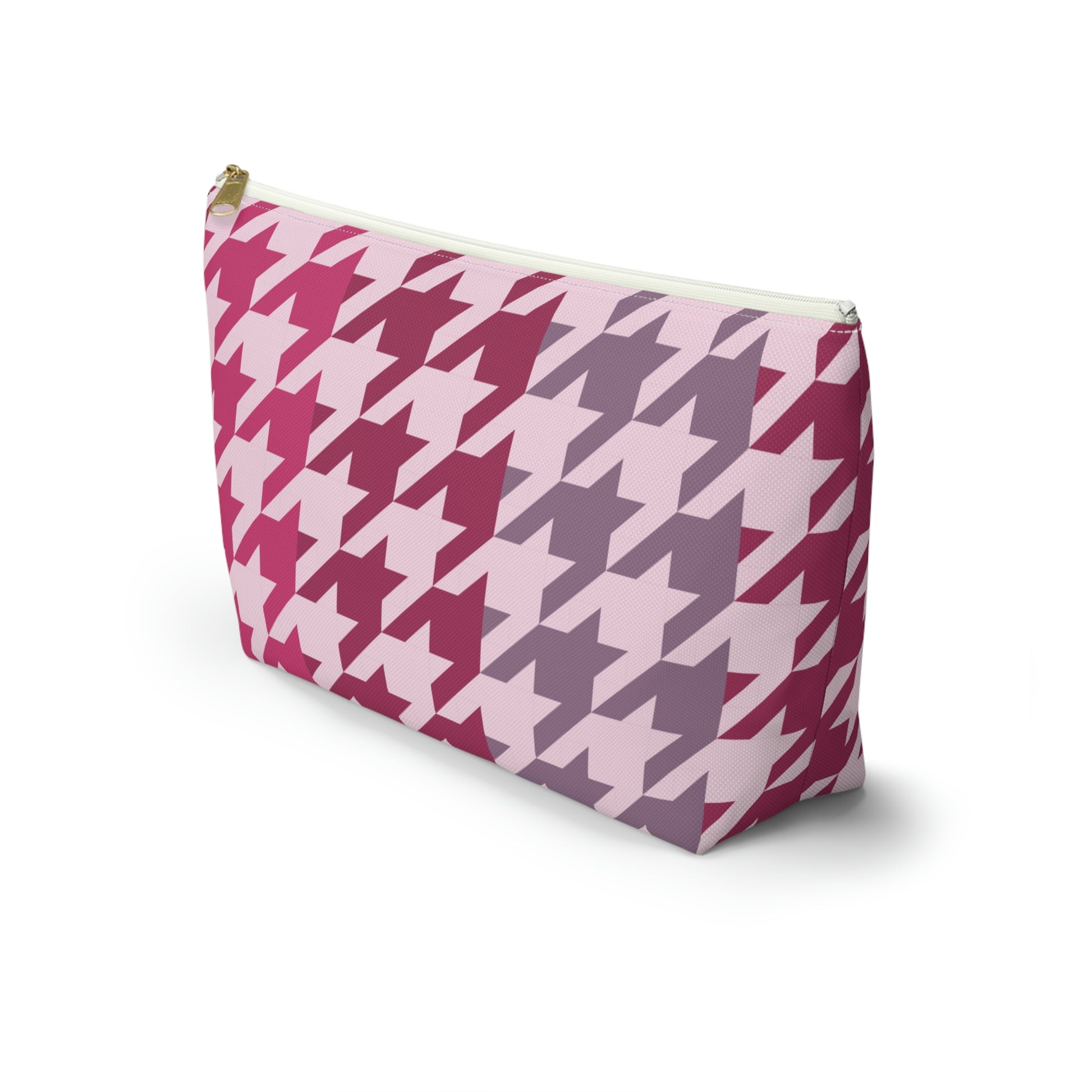 Shades of Pink Garnet Maroon Pouch with T-bottom - BowsAndArtsDesigns