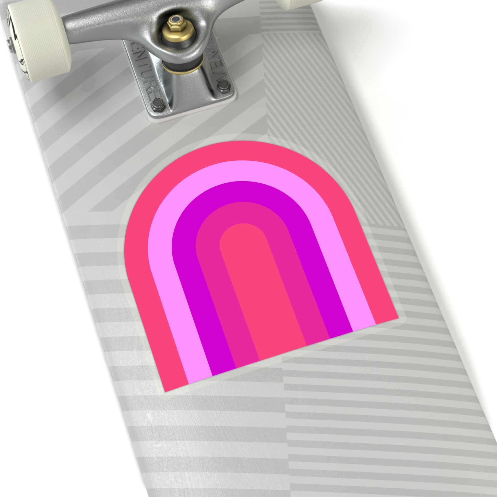 Hot Pink Rainbow Vinyl Kiss-Cut Sticker - BowsAndArtsDesigns