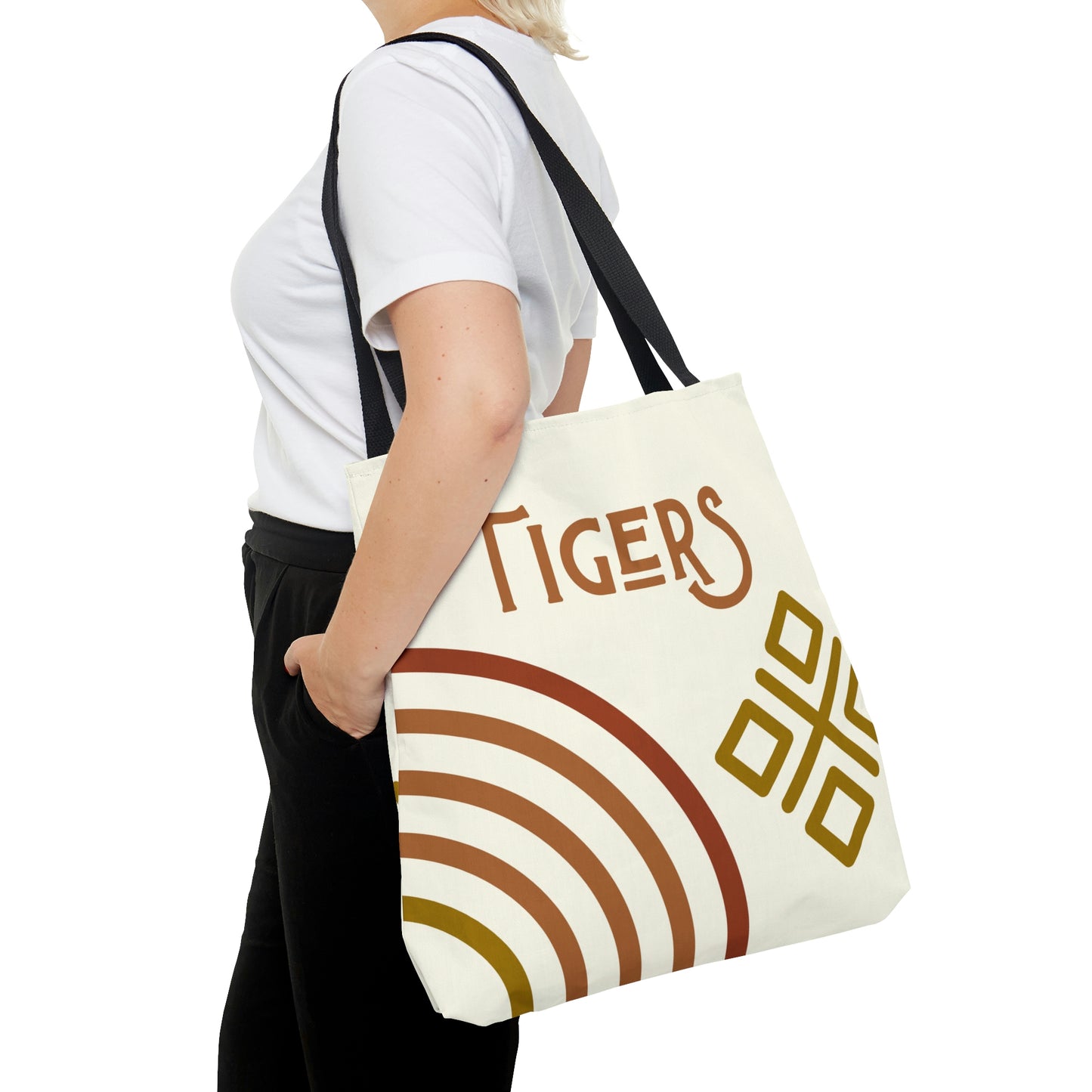 Tigers Mod Rainbow Canvas Tote Bag