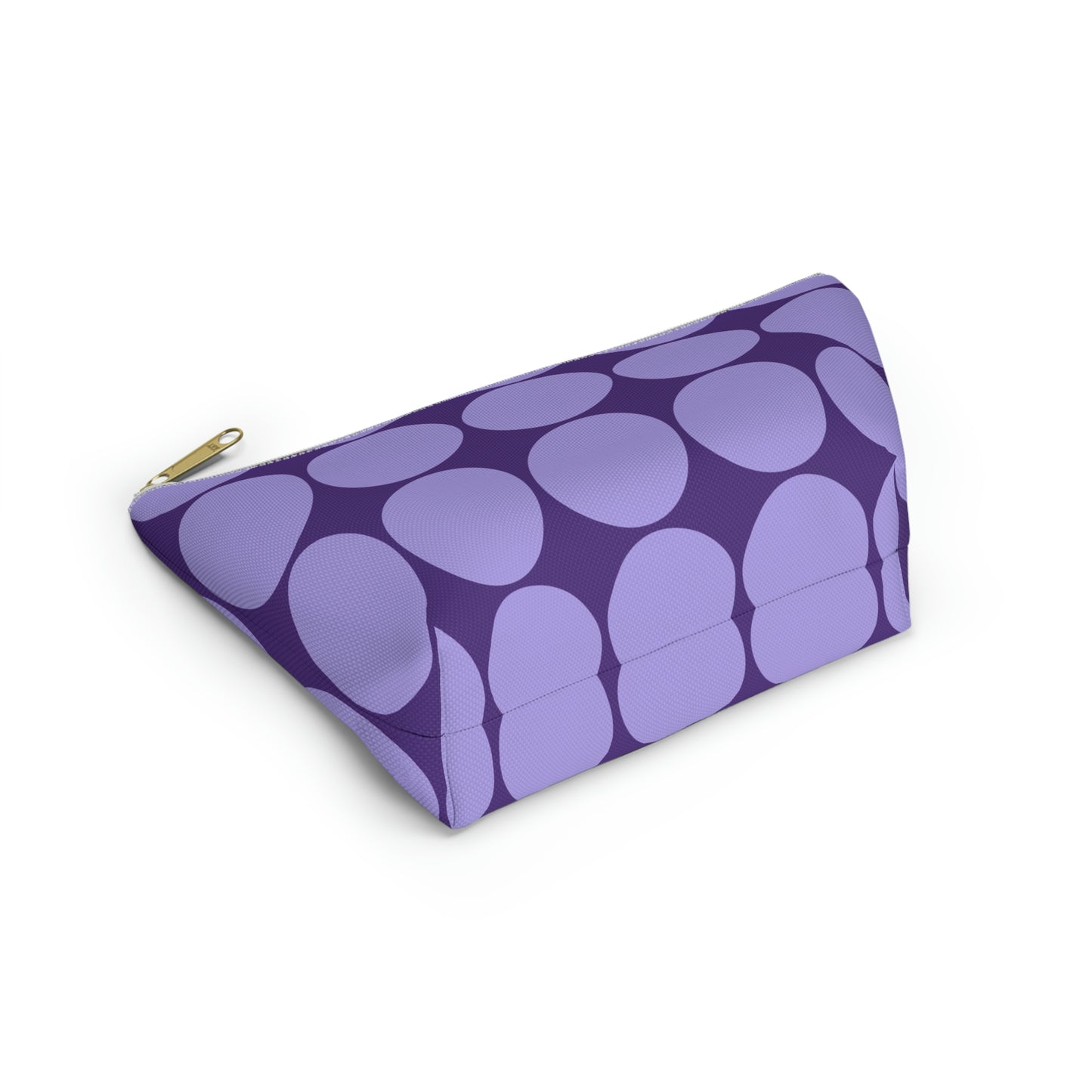 Purple Circle Print Pouch with T-bottom - BowsAndArtsDesigns