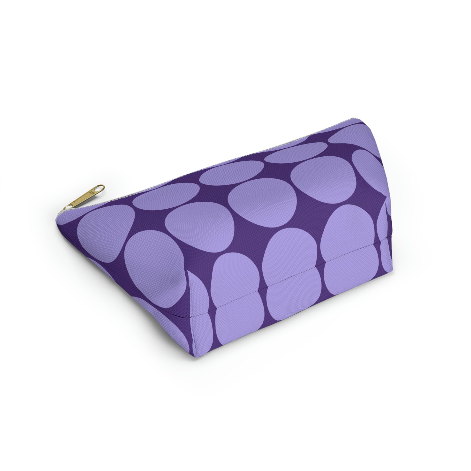 Purple Circle Print Pouch with T-bottom - BowsAndArtsDesigns