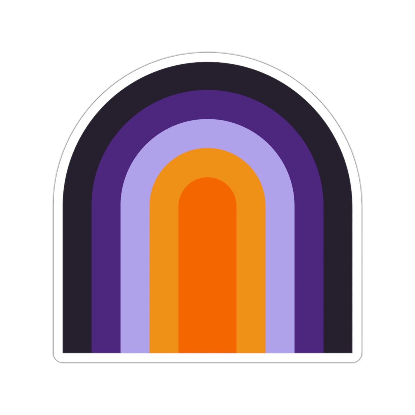 Purple & Orange Vinyl Kiss-Cut Sticker - BowsAndArtsDesigns