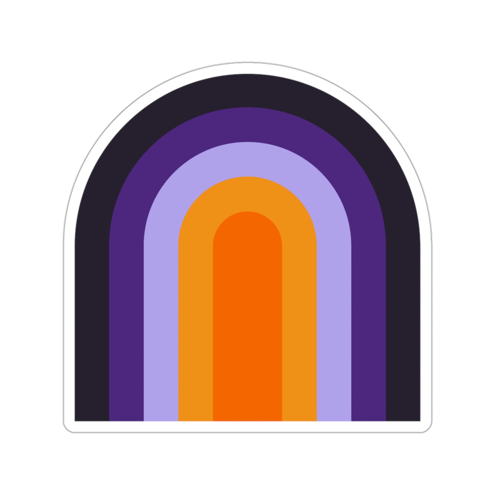 Purple & Orange Vinyl Kiss-Cut Sticker - BowsAndArtsDesigns