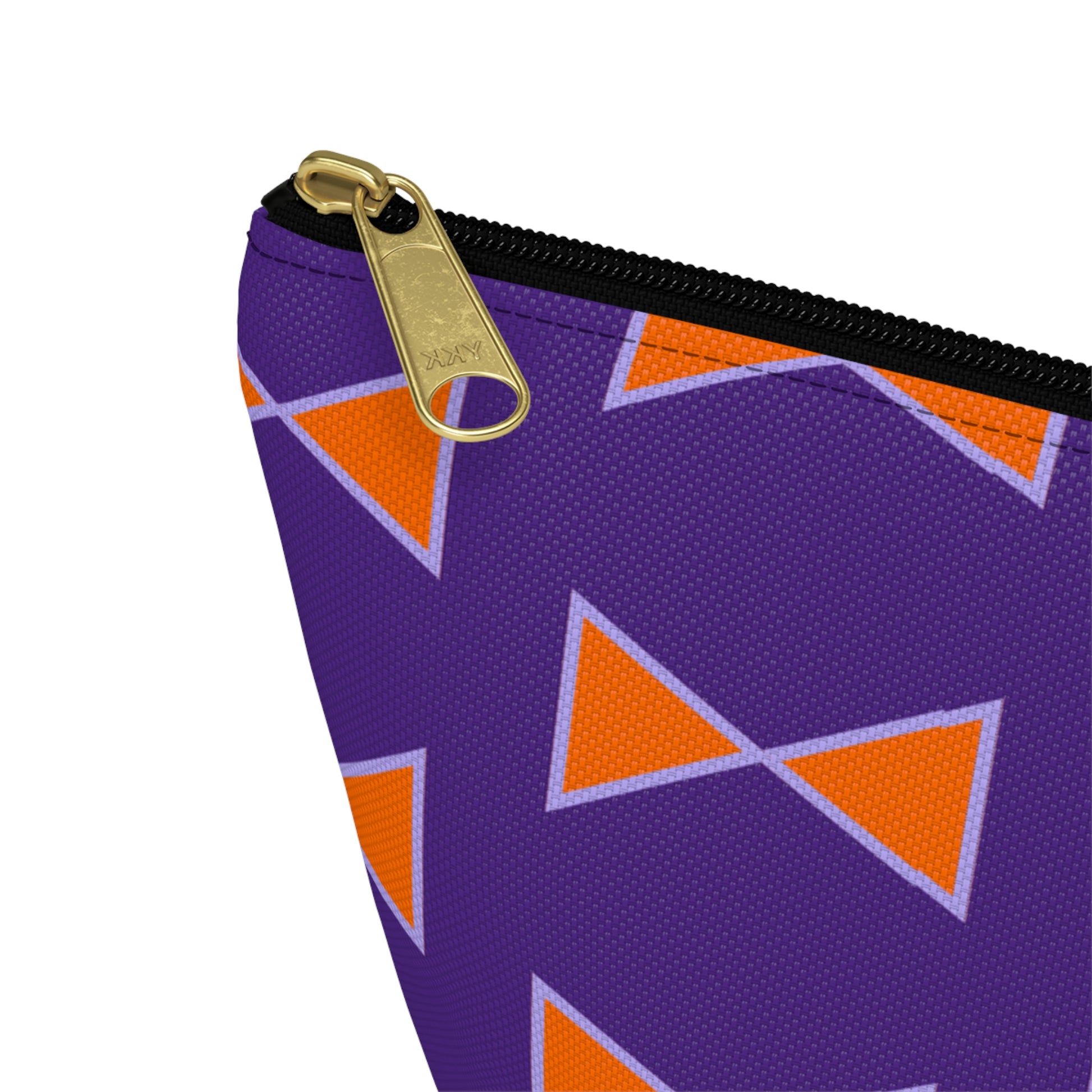 Purple & Orange Bows Pouch with T-bottom - BowsAndArtsDesigns