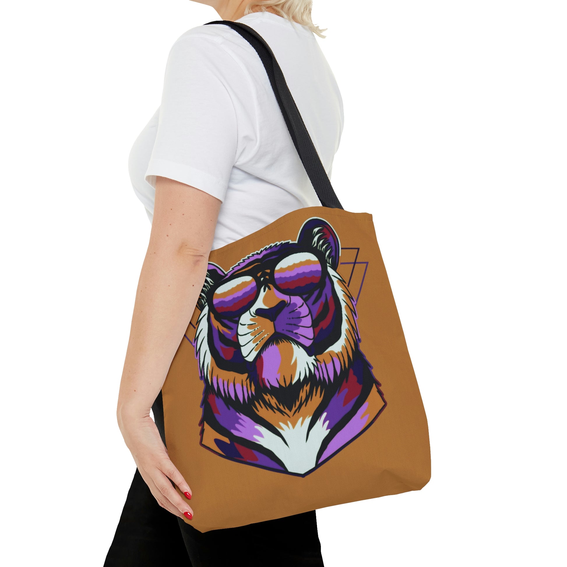 Tundra Tiger Sunnies Canvas Tote Bag - BowsAndArtsDesigns