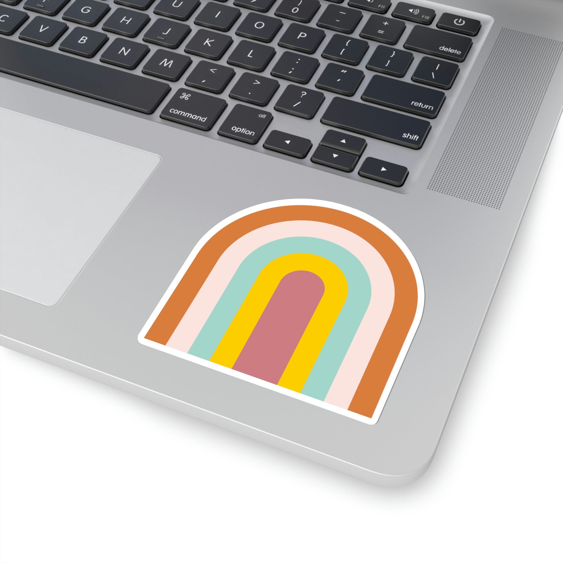 Retro Mint Rainbow Vinyl Kiss-Cut Sticker - BowsAndArtsDesigns