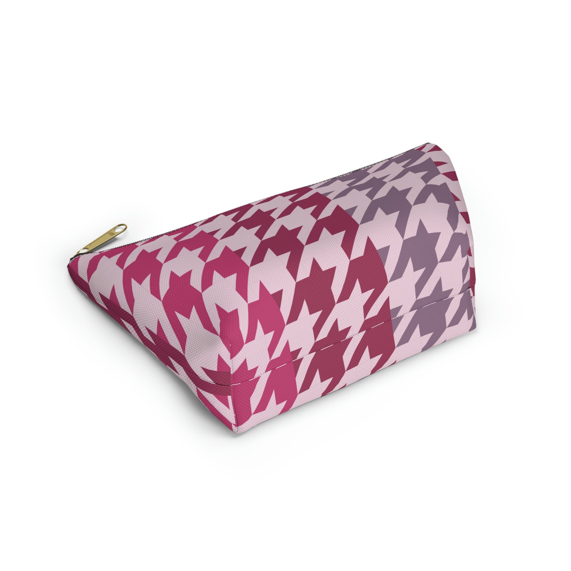 Shades of Pink Garnet Maroon Pouch with T-bottom - BowsAndArtsDesigns