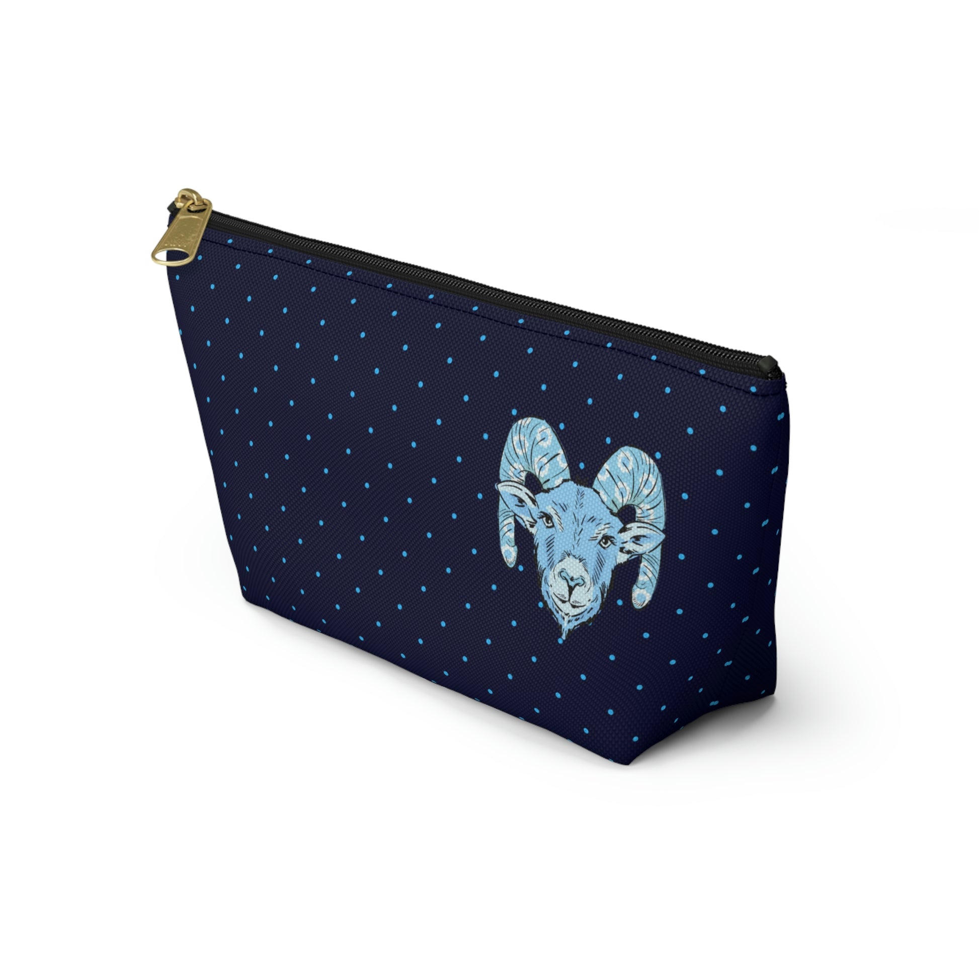 Blue Ram Accessory Pouch with T-bottom - BowsAndArtsDesigns