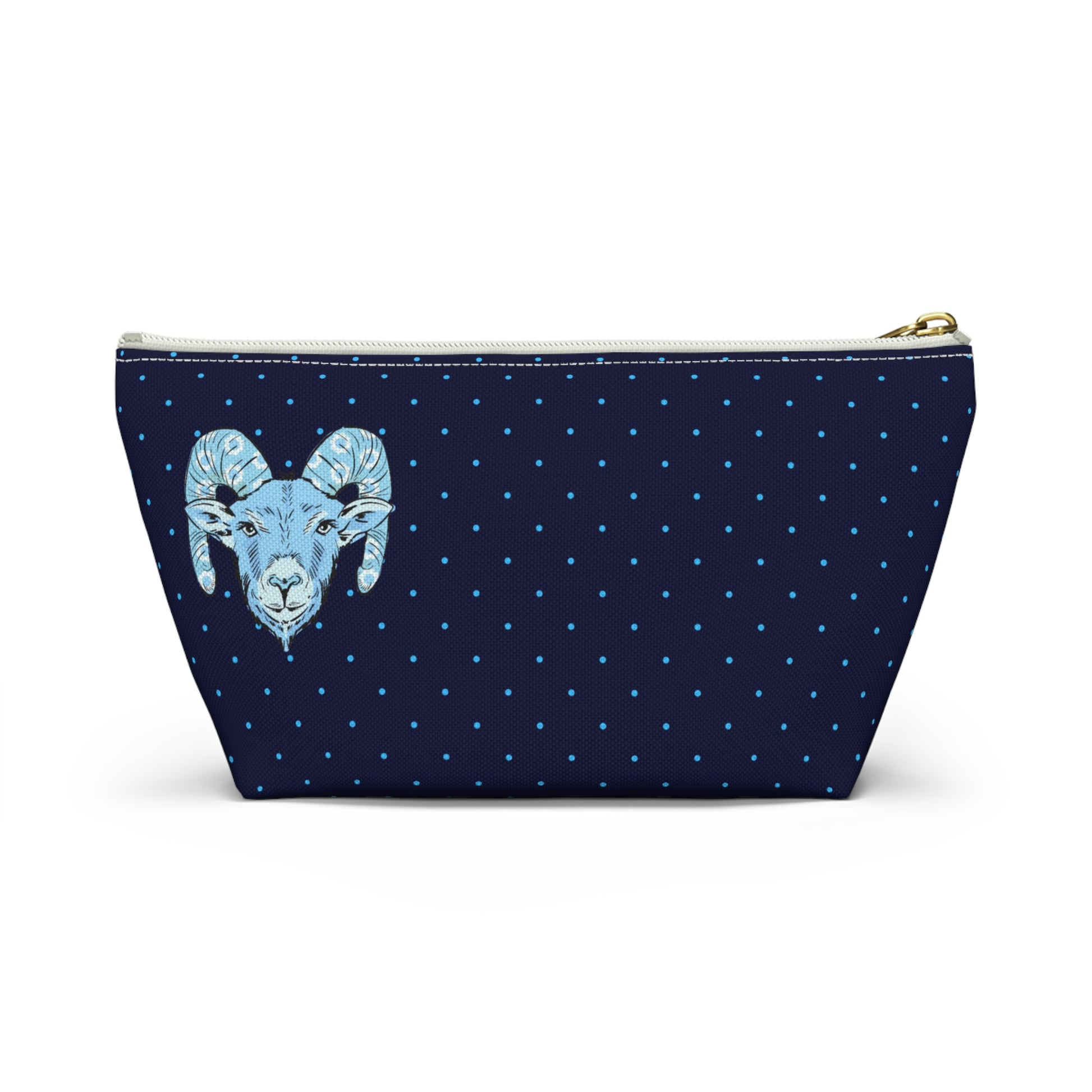 Blue Ram Accessory Pouch with T-bottom - BowsAndArtsDesigns
