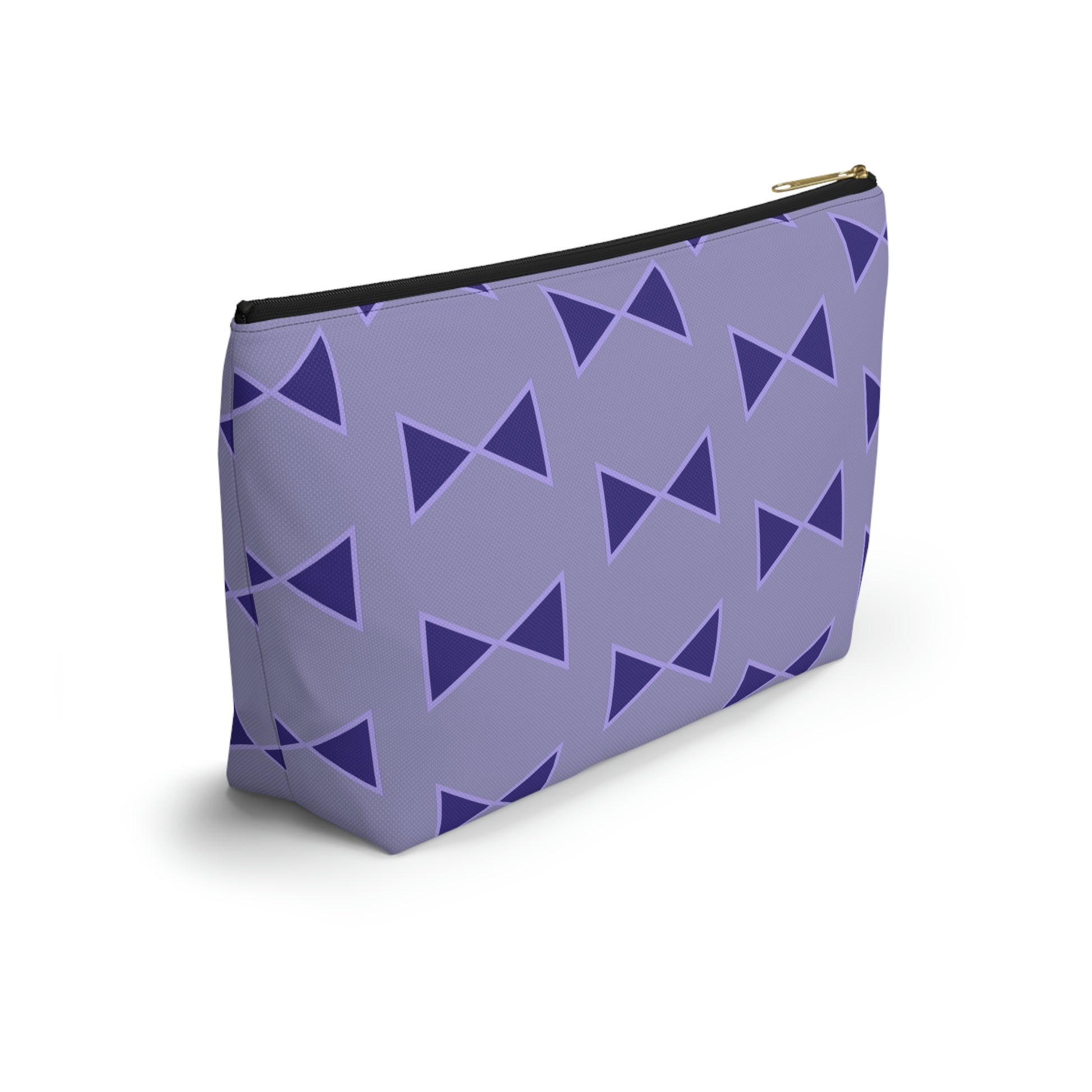 Purple Bows Accessory Pouch with T-bottom - BowsAndArtsDesigns