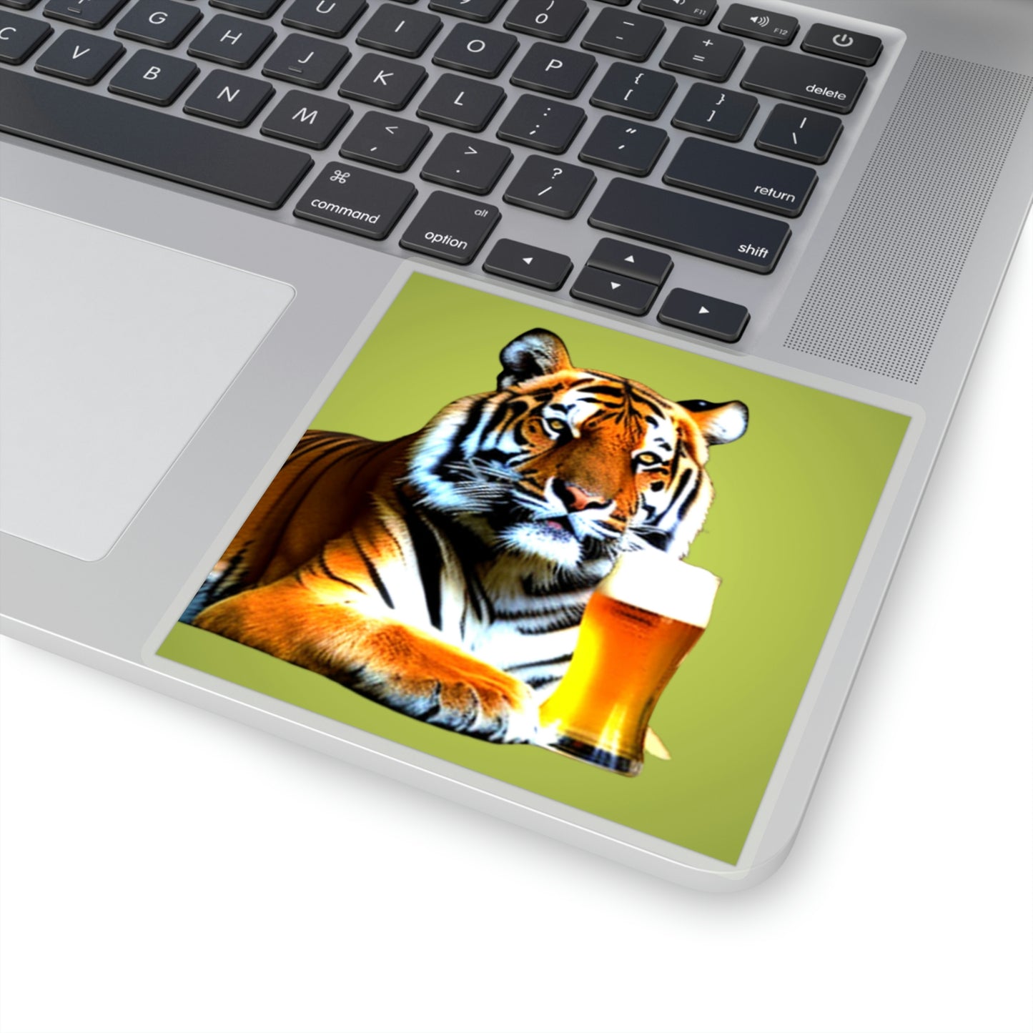 Thirsty Tiger Vinyl Kiss-Cut Sticker - BowsAndArtsDesigns