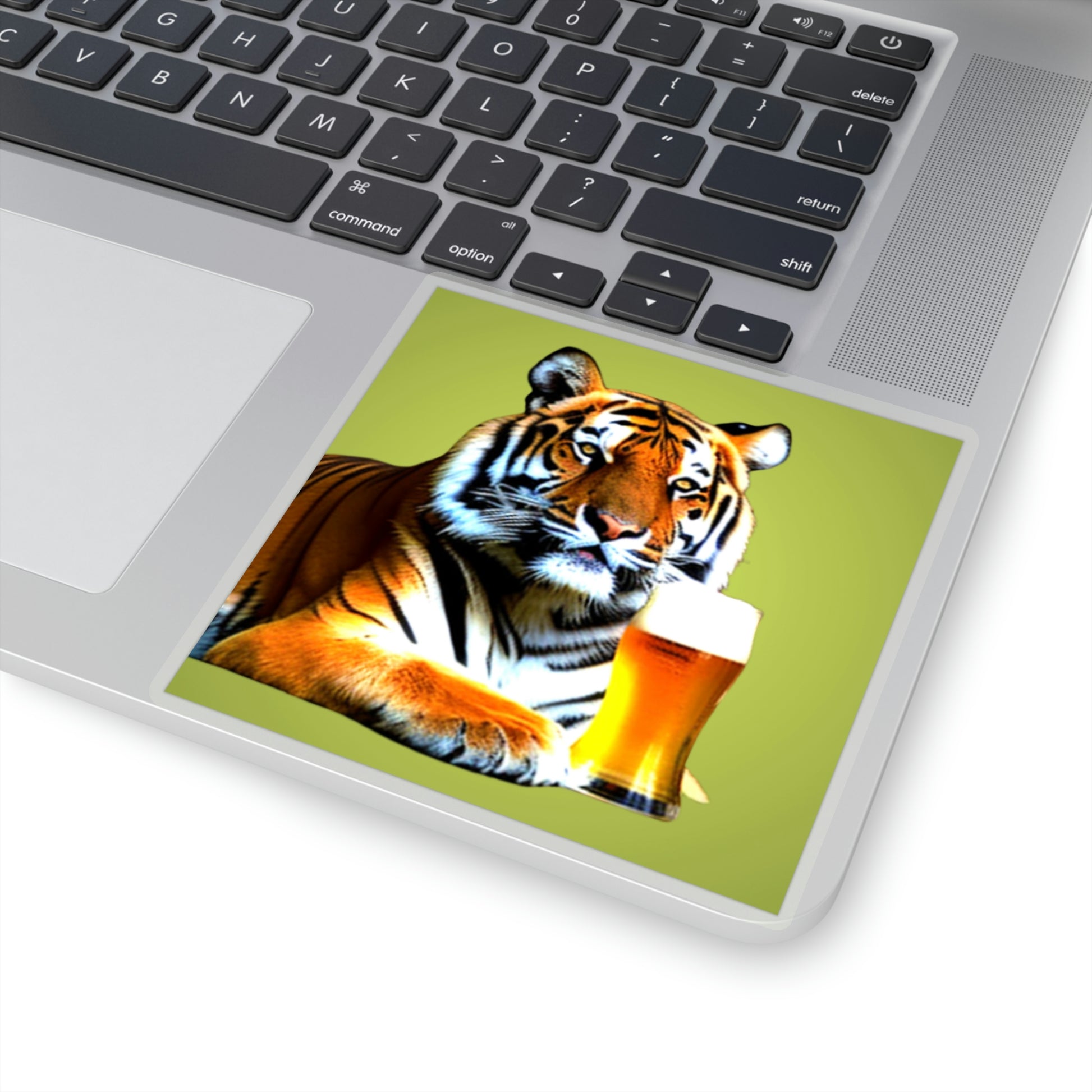 Thirsty Tiger Vinyl Kiss-Cut Sticker - BowsAndArtsDesigns