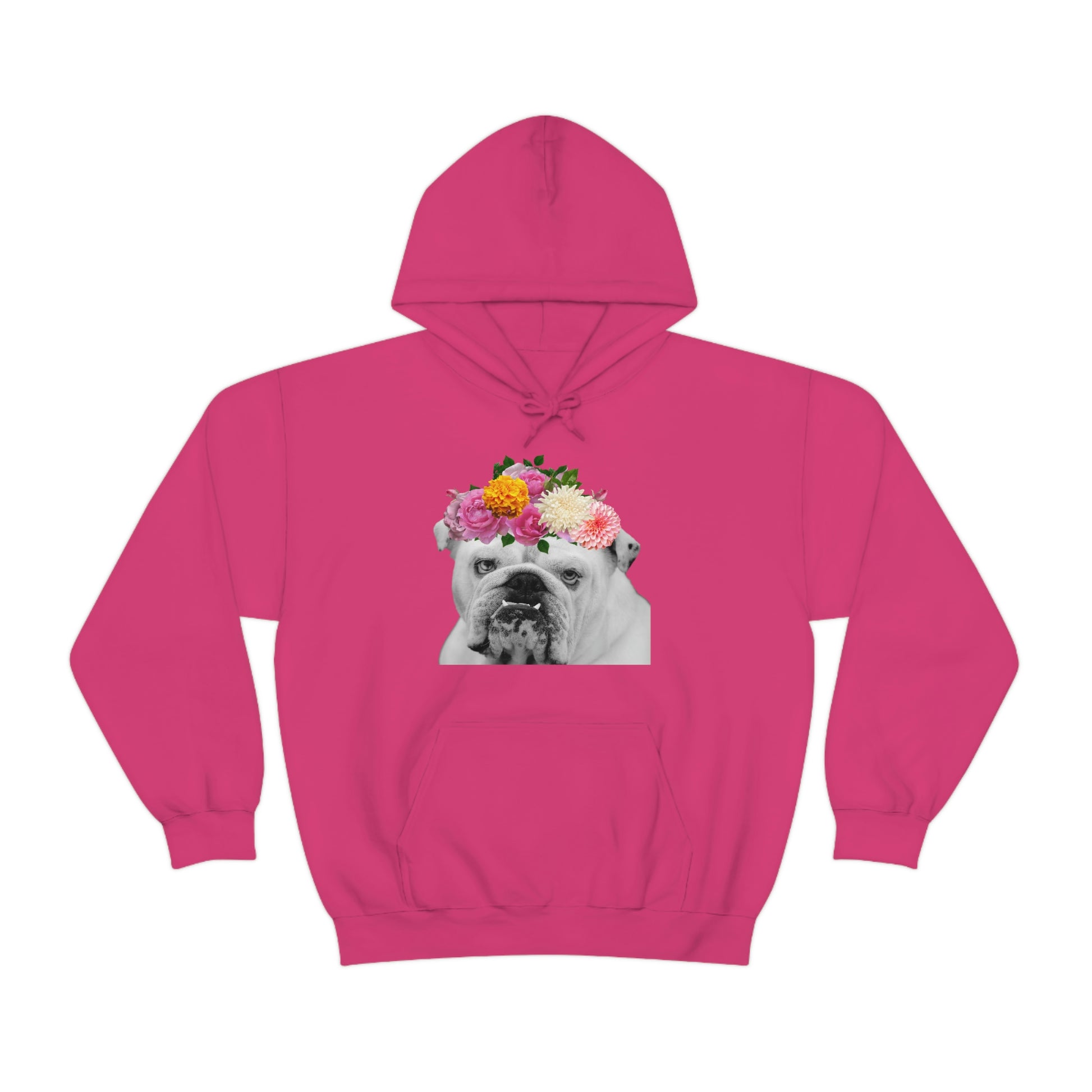 Very Pretty Bulldog Flower Crown Hoodie | Multiple Colors - BowsAndArtsDesigns