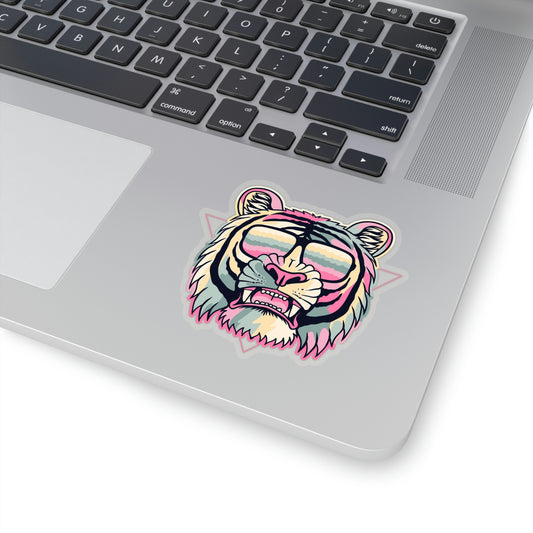 Pastel Tiger Sunnies Vinyl Kiss-Cut Sticker - BowsAndArtsDesigns