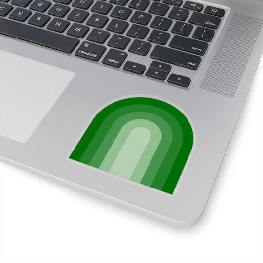 Green Gradient Rainbow Vinyl Kiss-Cut Sticker - BowsAndArtsDesigns