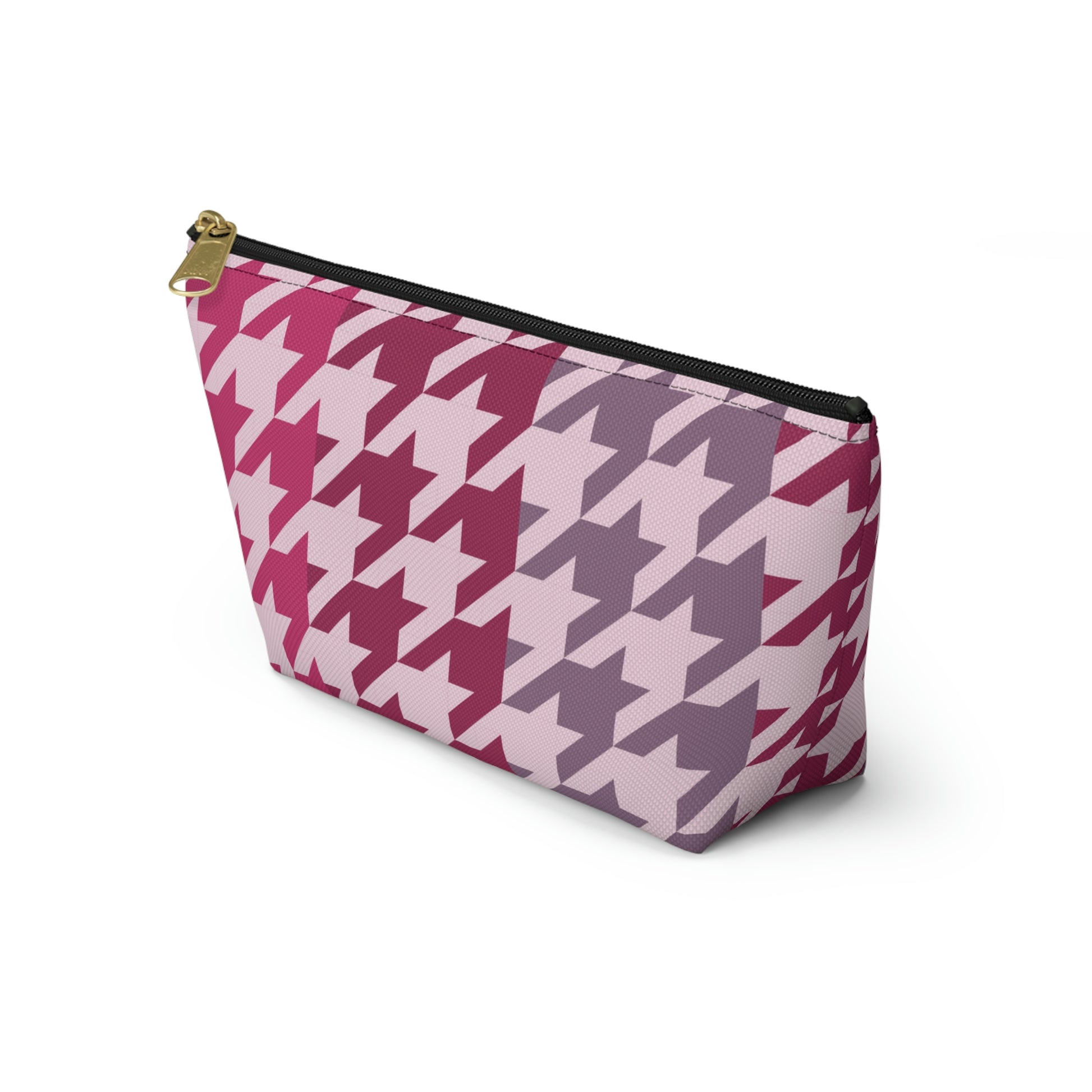 Shades of Pink Garnet Maroon Pouch with T-bottom - BowsAndArtsDesigns