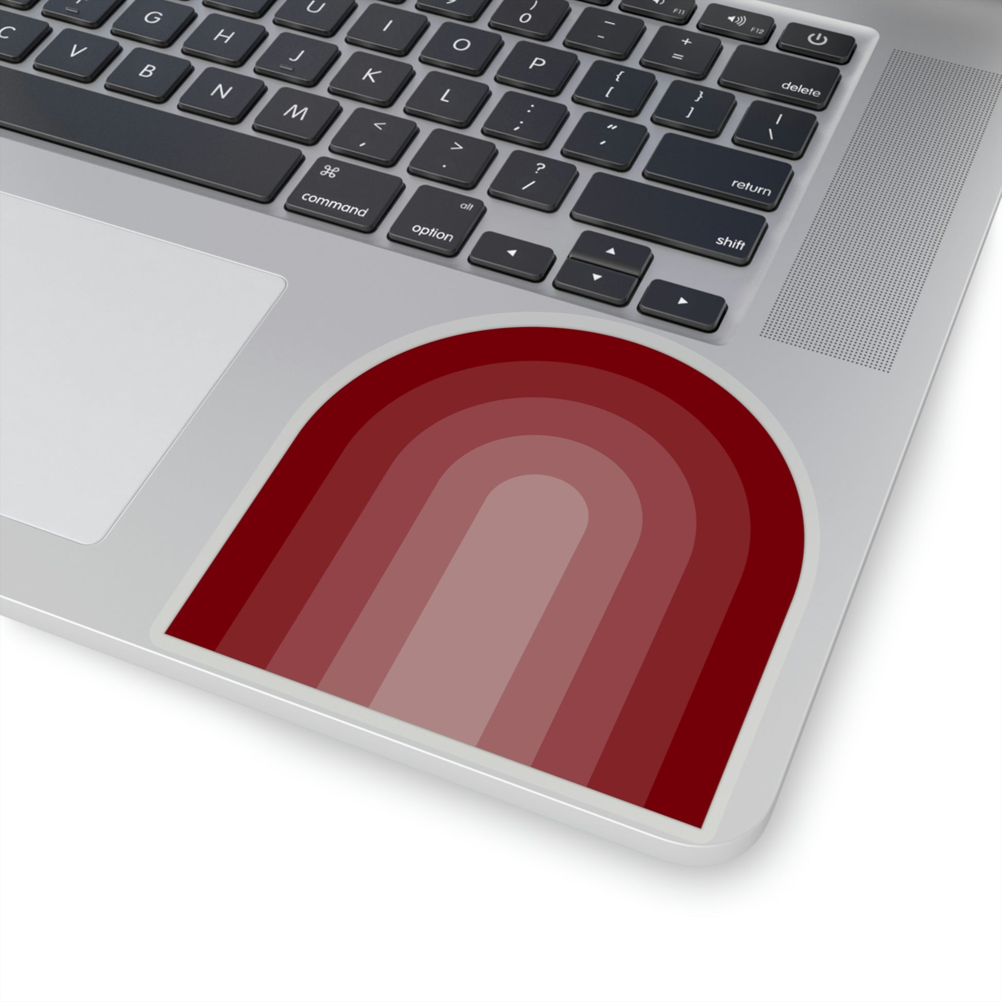 Garnet Maroon Gradient Rainbow Vinyl Kiss-Cut Sticker - BowsAndArtsDesigns