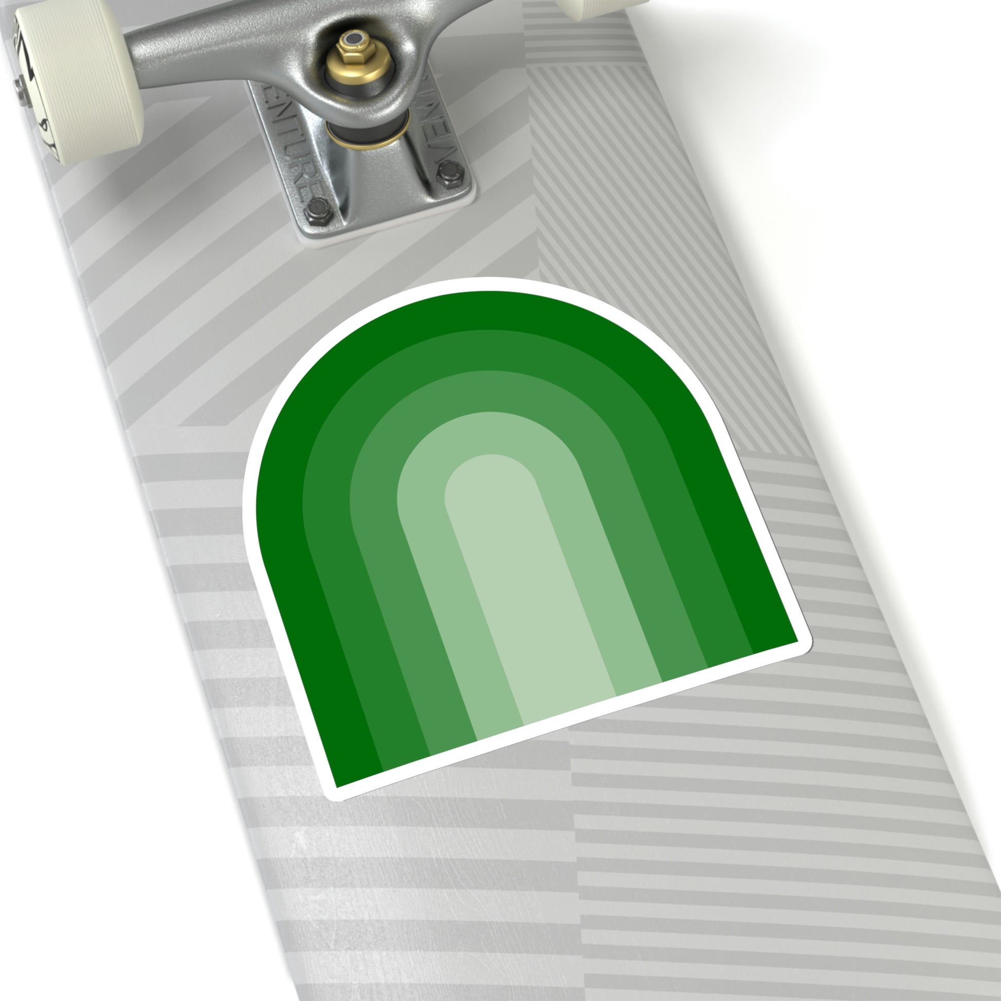 Green Gradient Rainbow Vinyl Kiss-Cut Sticker - BowsAndArtsDesigns