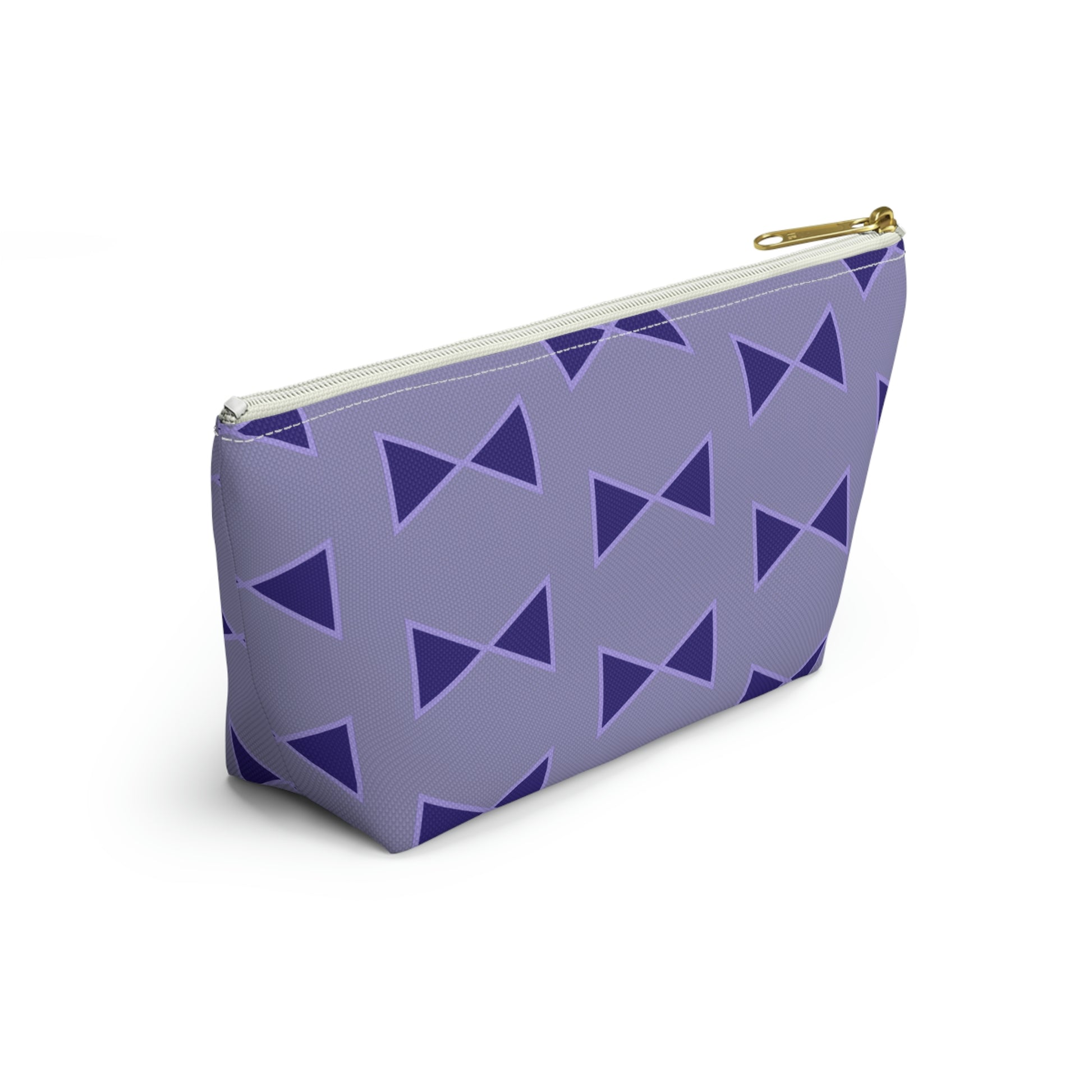 Purple Bows Accessory Pouch with T-bottom - BowsAndArtsDesigns