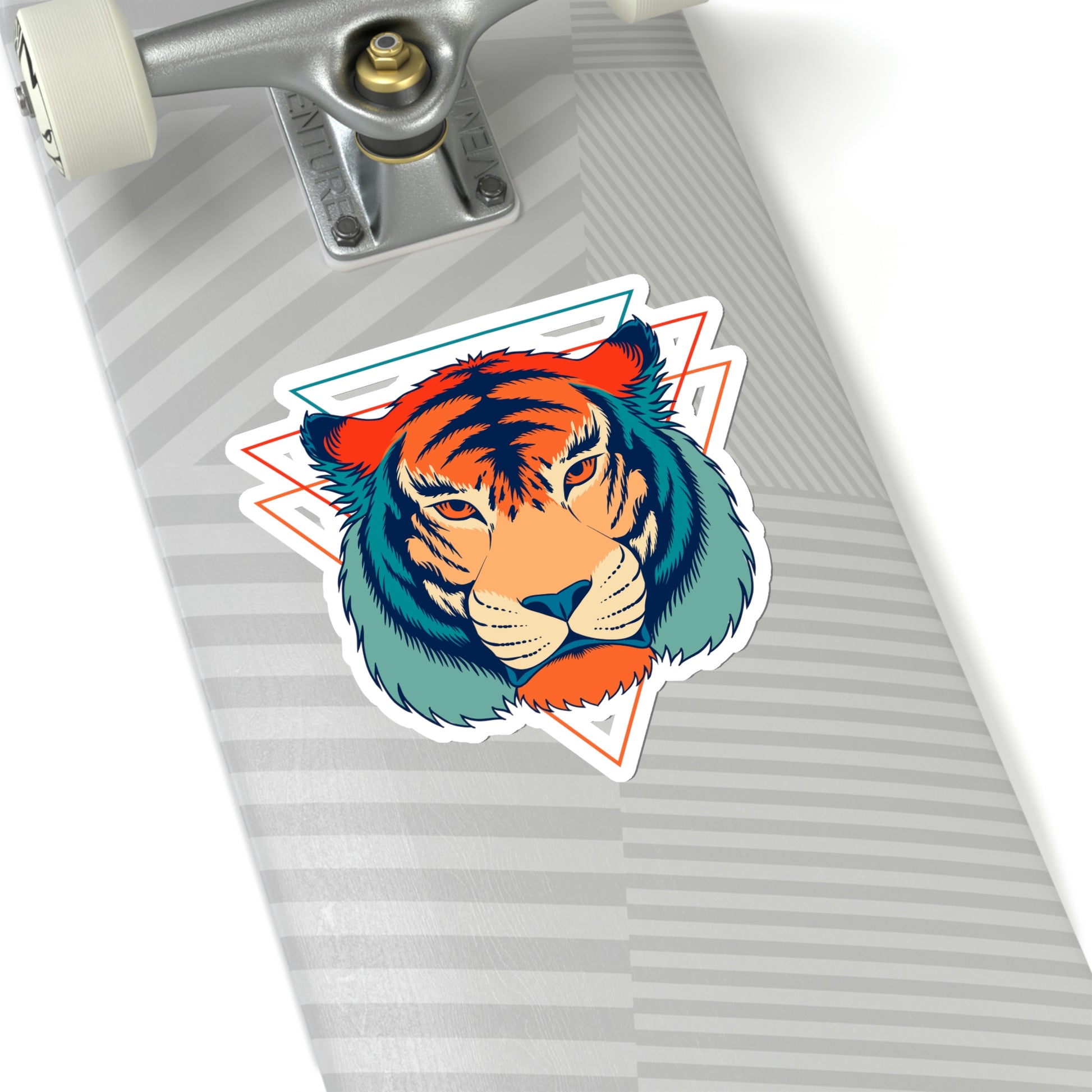 Turquoise Tiger Kiss-Cut Sticker - BowsAndArtsDesigns