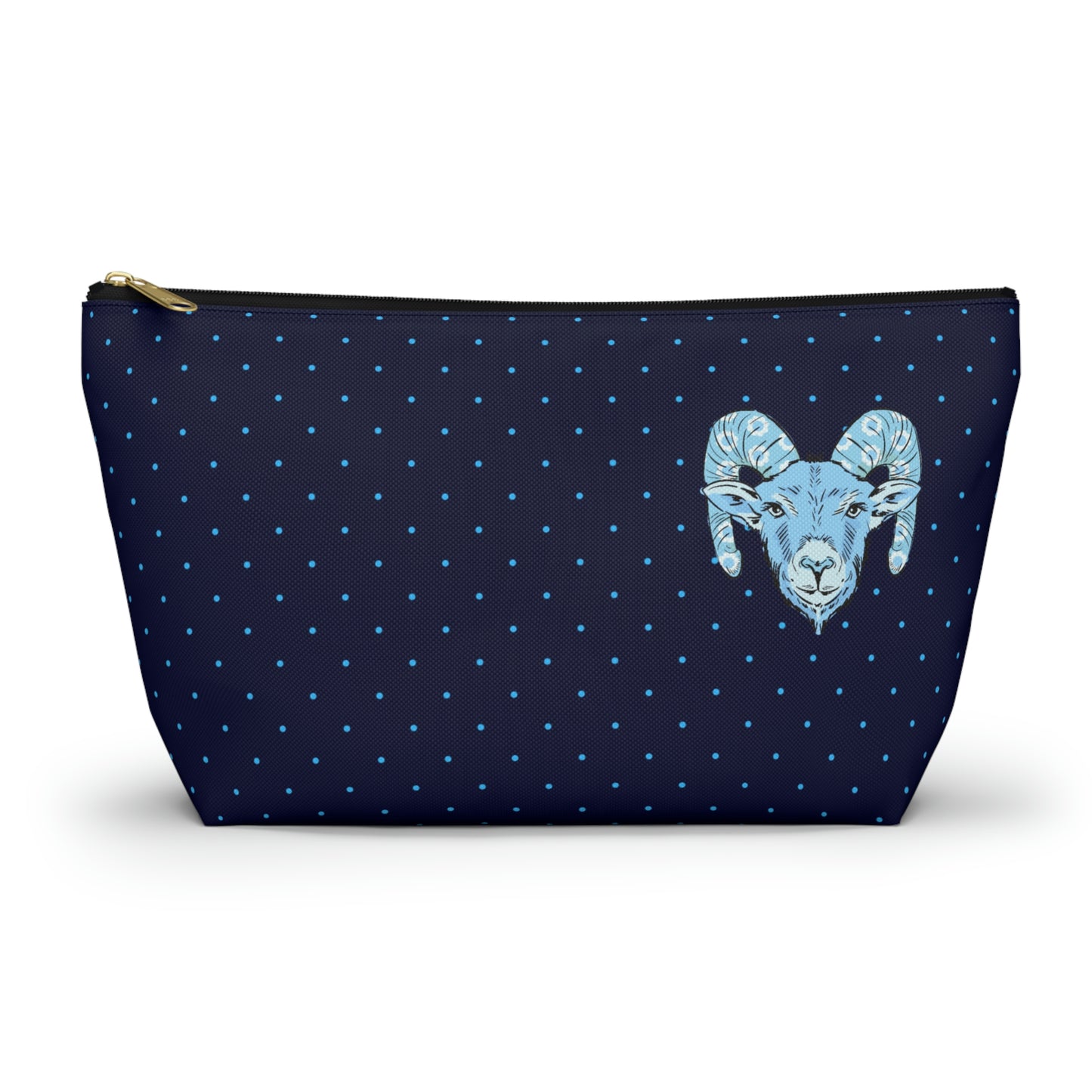 Blue Ram Accessory Pouch with T-bottom - BowsAndArtsDesigns