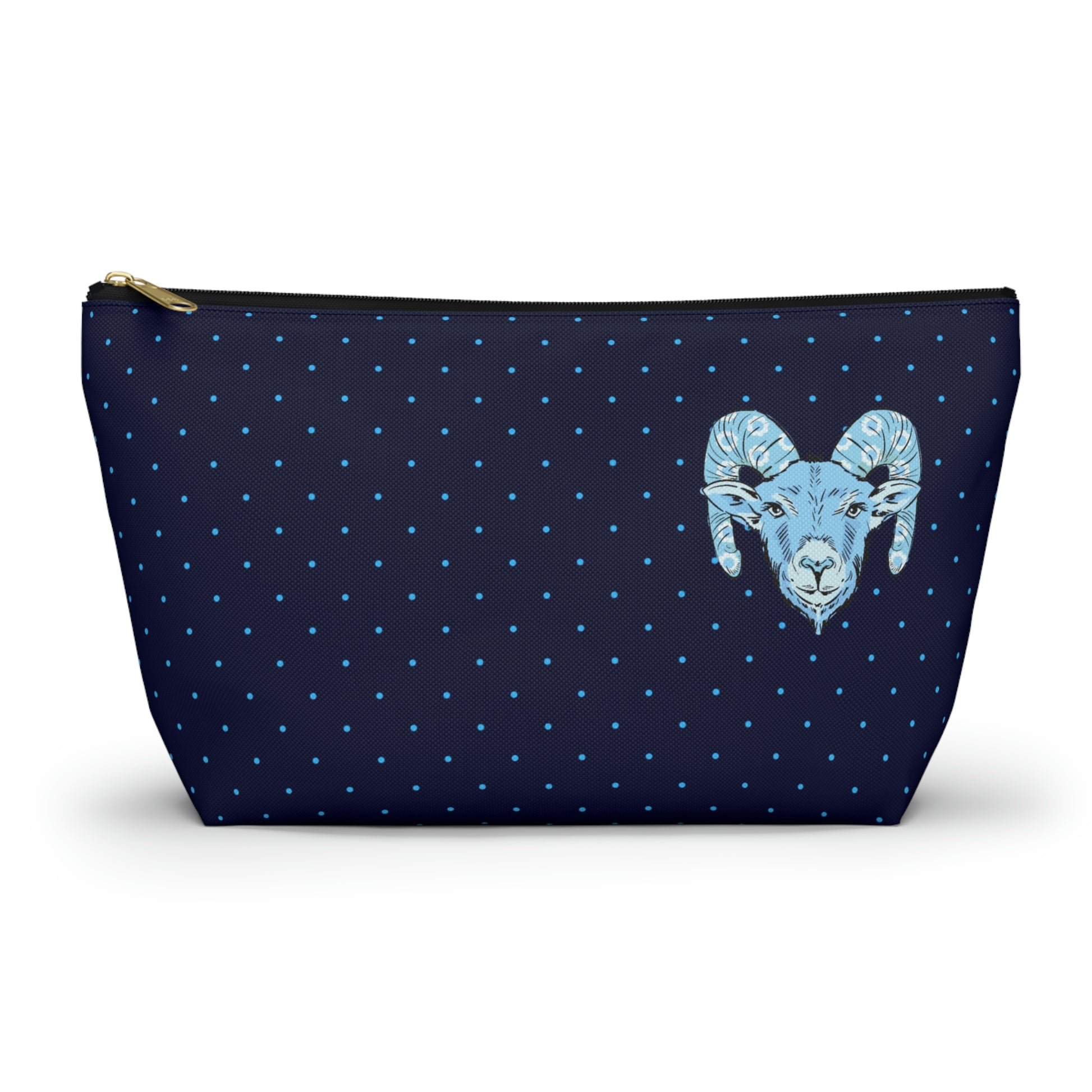 Blue Ram Accessory Pouch with T-bottom - BowsAndArtsDesigns