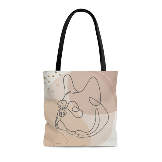 French Bulldog Aesthetic Canvas Tote Bag