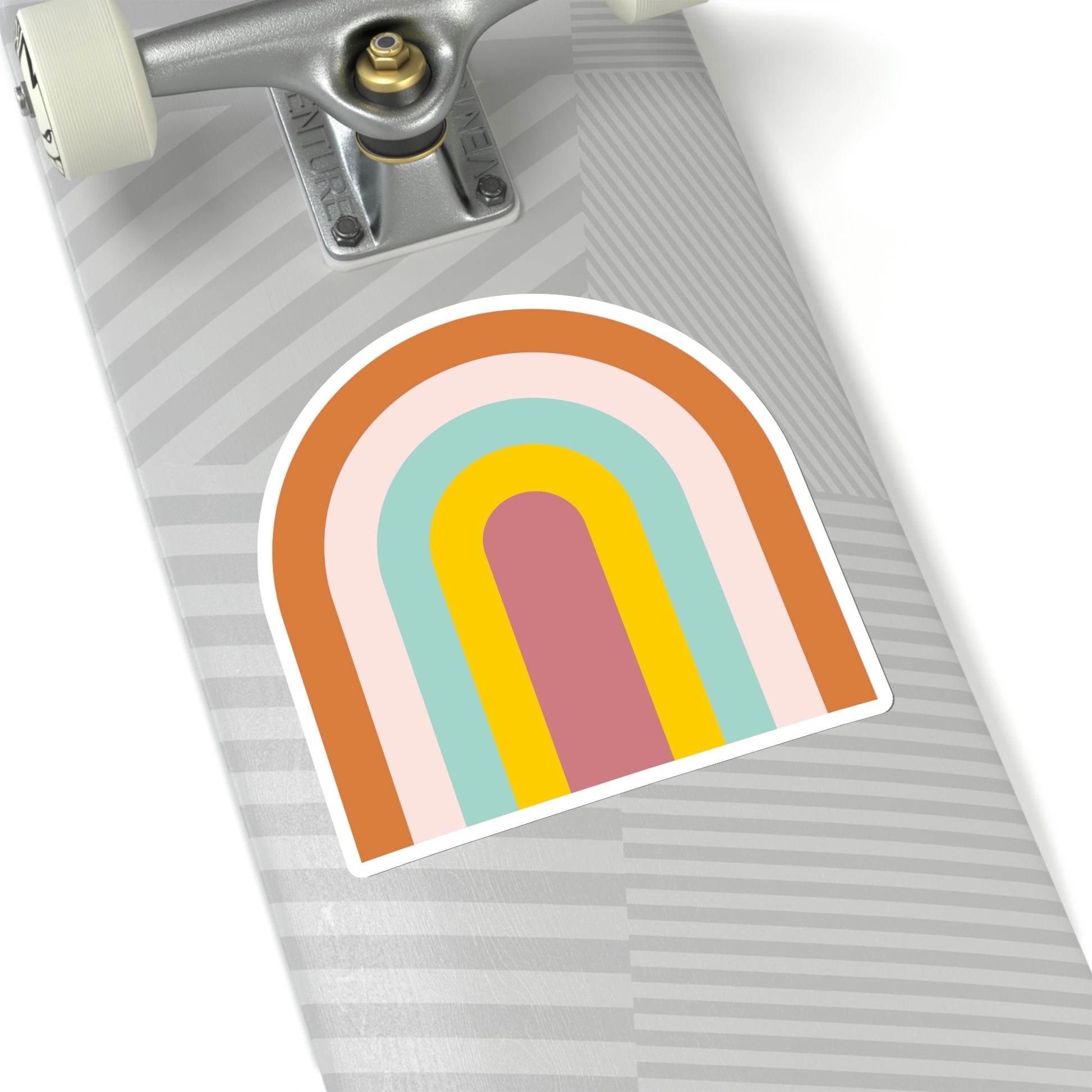 Retro Mint Rainbow Vinyl Kiss-Cut Sticker - BowsAndArtsDesigns