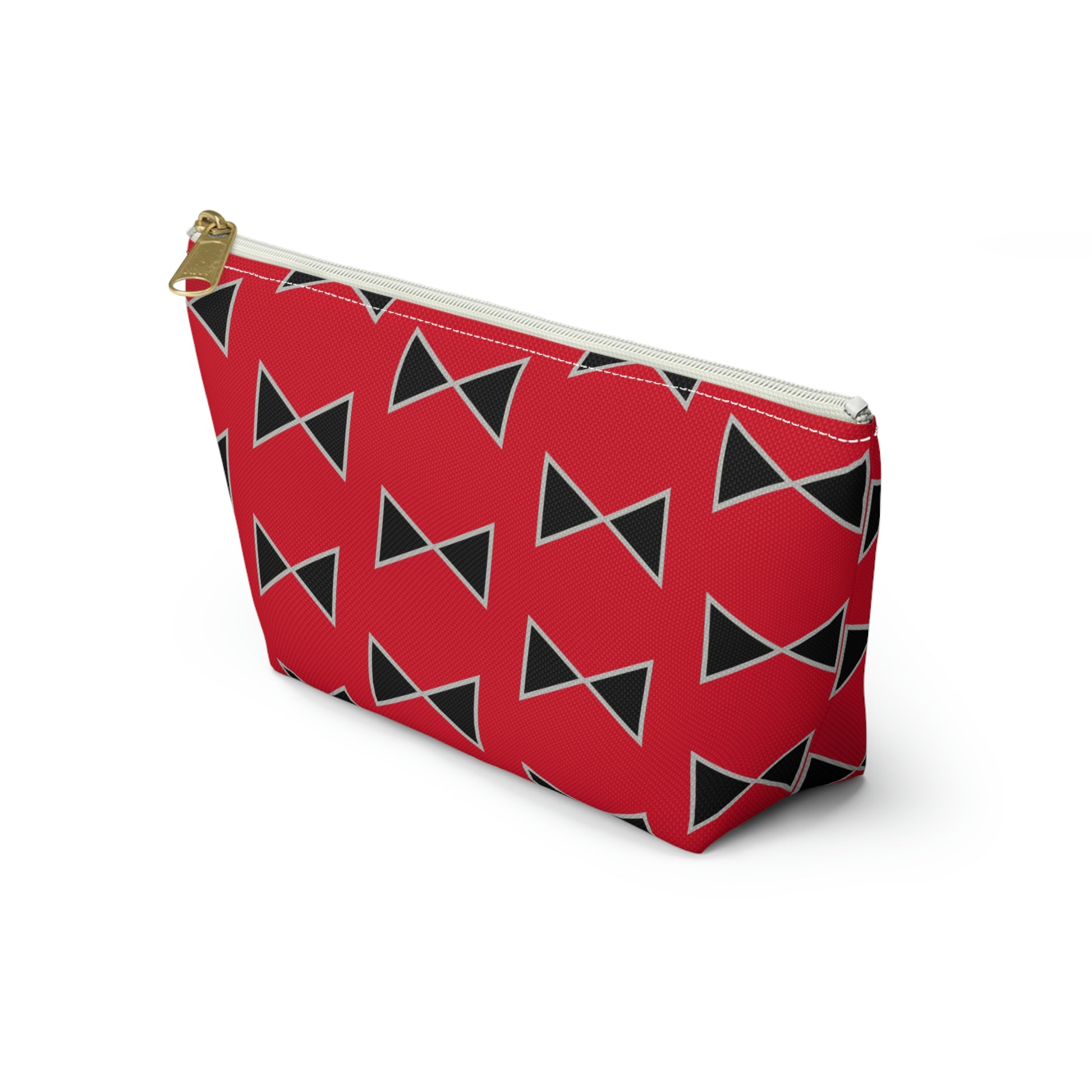Red & Black Bows Accessory Pouch with T-bottom - BowsAndArtsDesigns